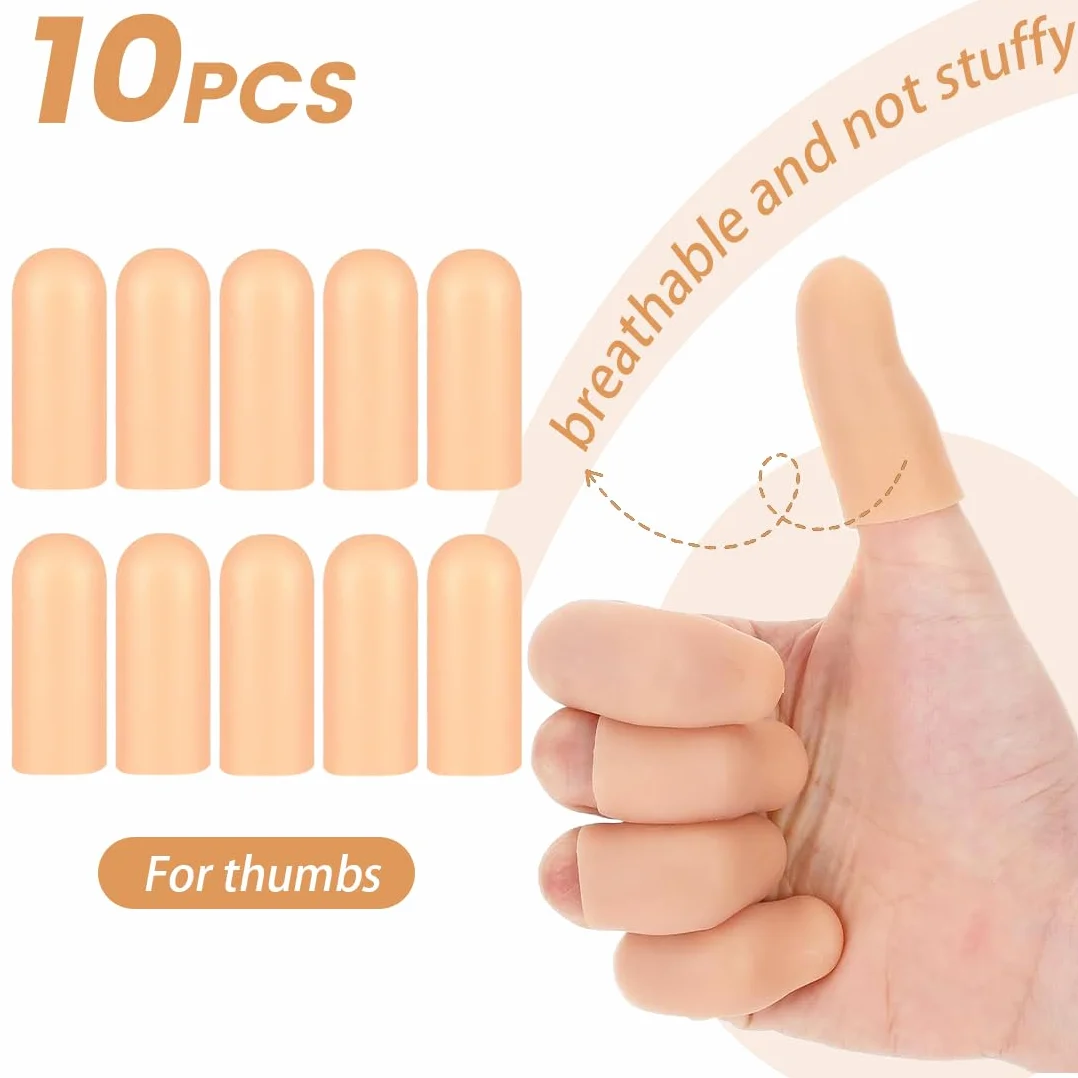 Protège-doigts en silicone imperméables, Protection du bout des doigts, Couleur chair