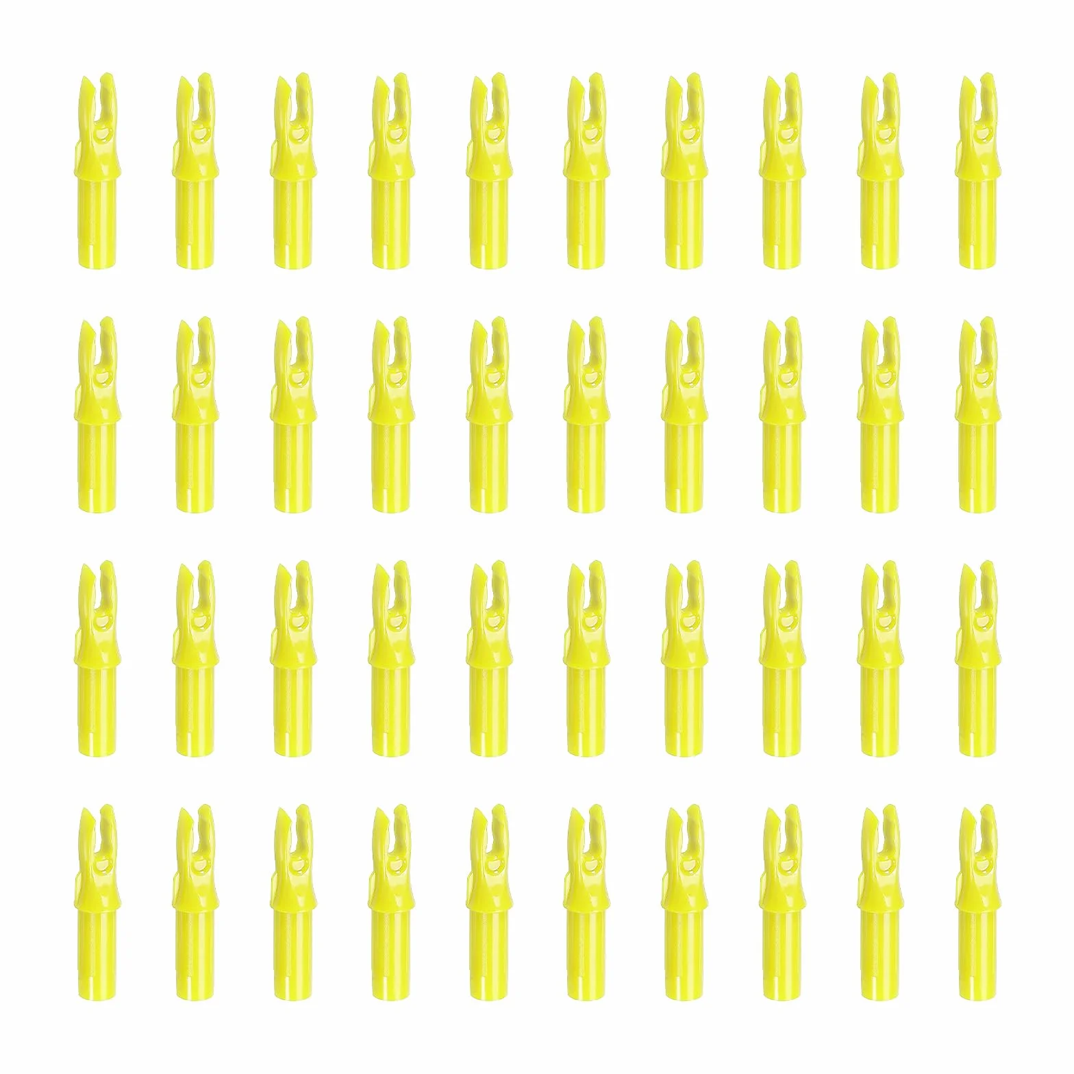 PATIKIL Tir Arc Flèche Encoches 6.2mm 0.244" 40 Paquet Insére Flèche Encoche Remplacement pour Tournage, Jaune