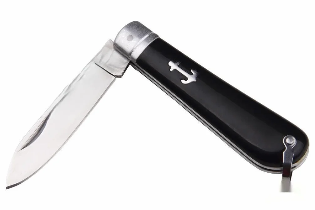 Couteau marin 8 cm lame type épée plein air nautique