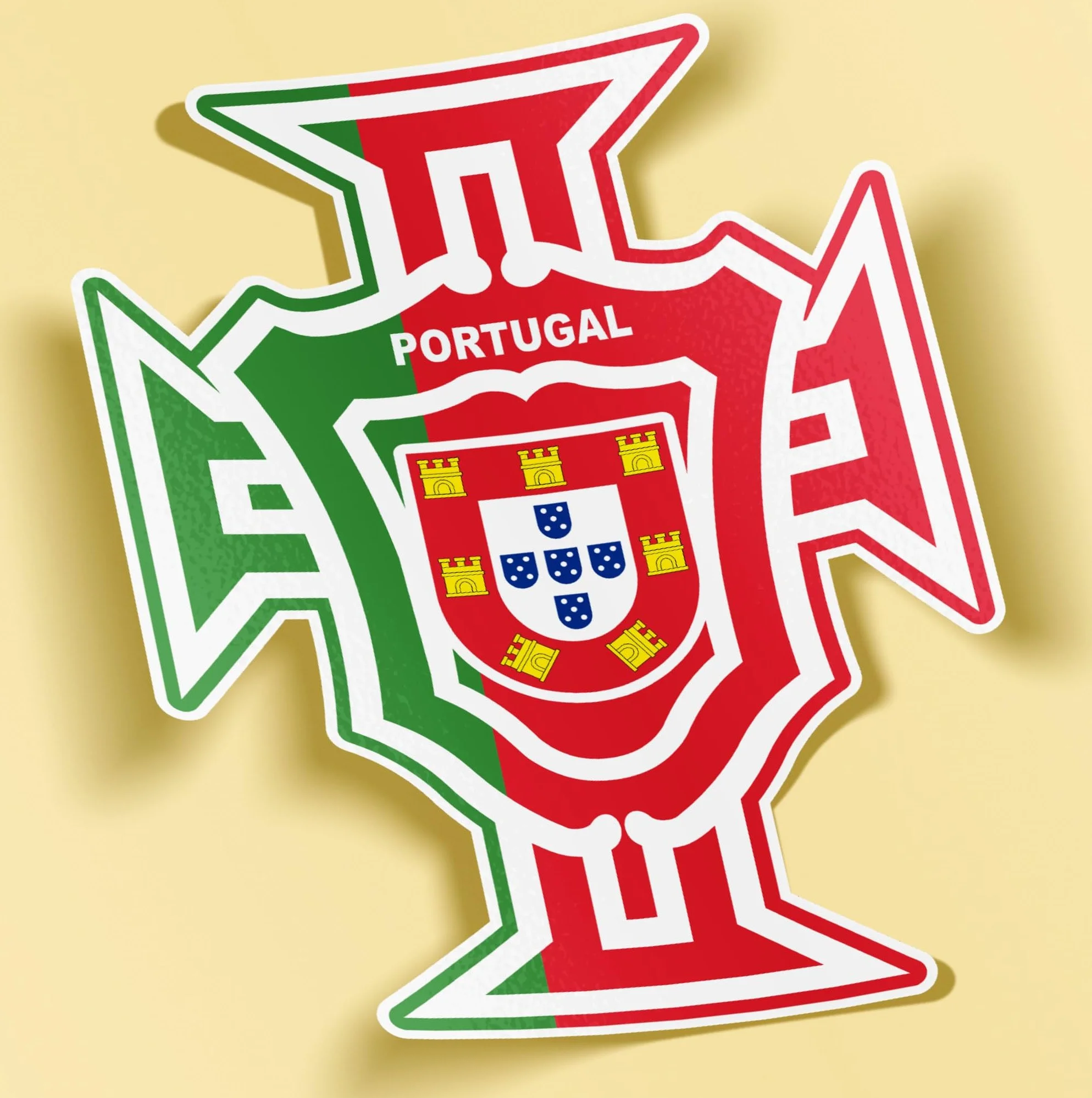 SC Sticker Autocollant Portugal Croix Fabrication Française 27x20 cm
