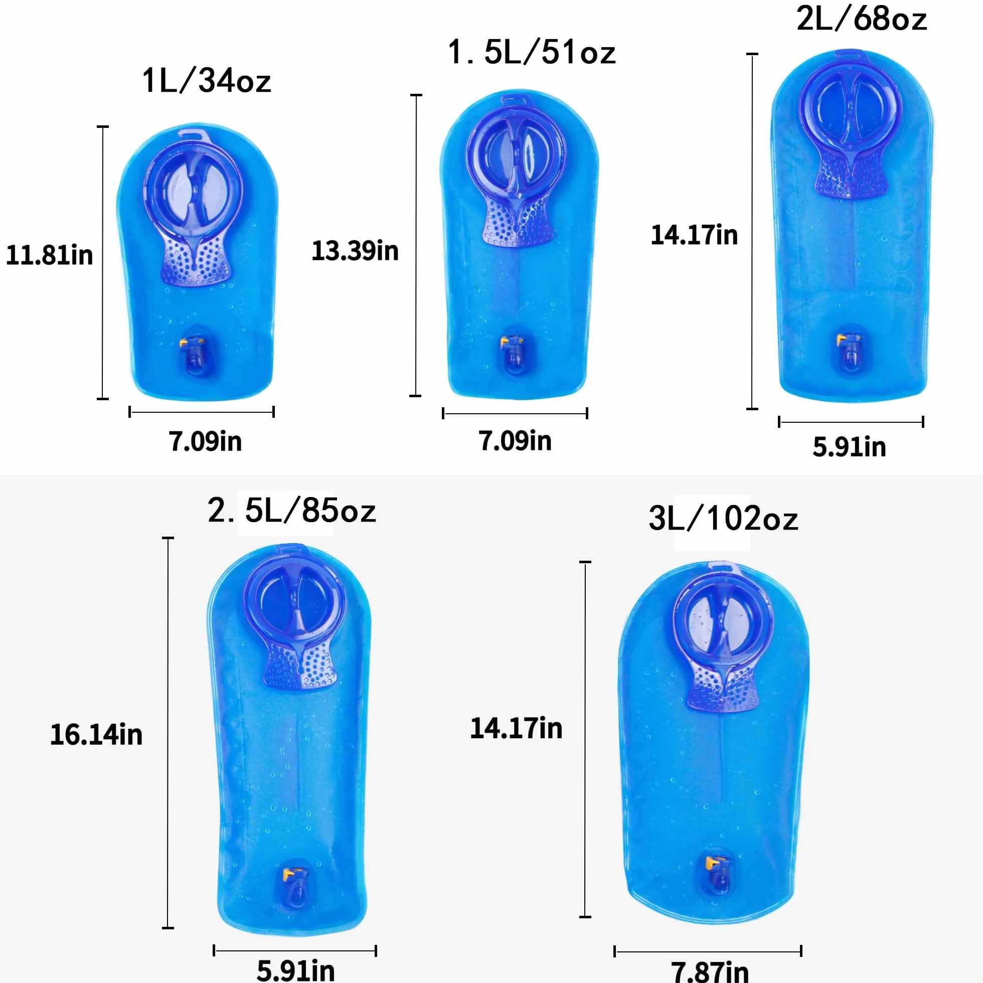 Unigear Poche Hydratation sans BPA Approuvé FDA pour Randonnée Vélo Camping