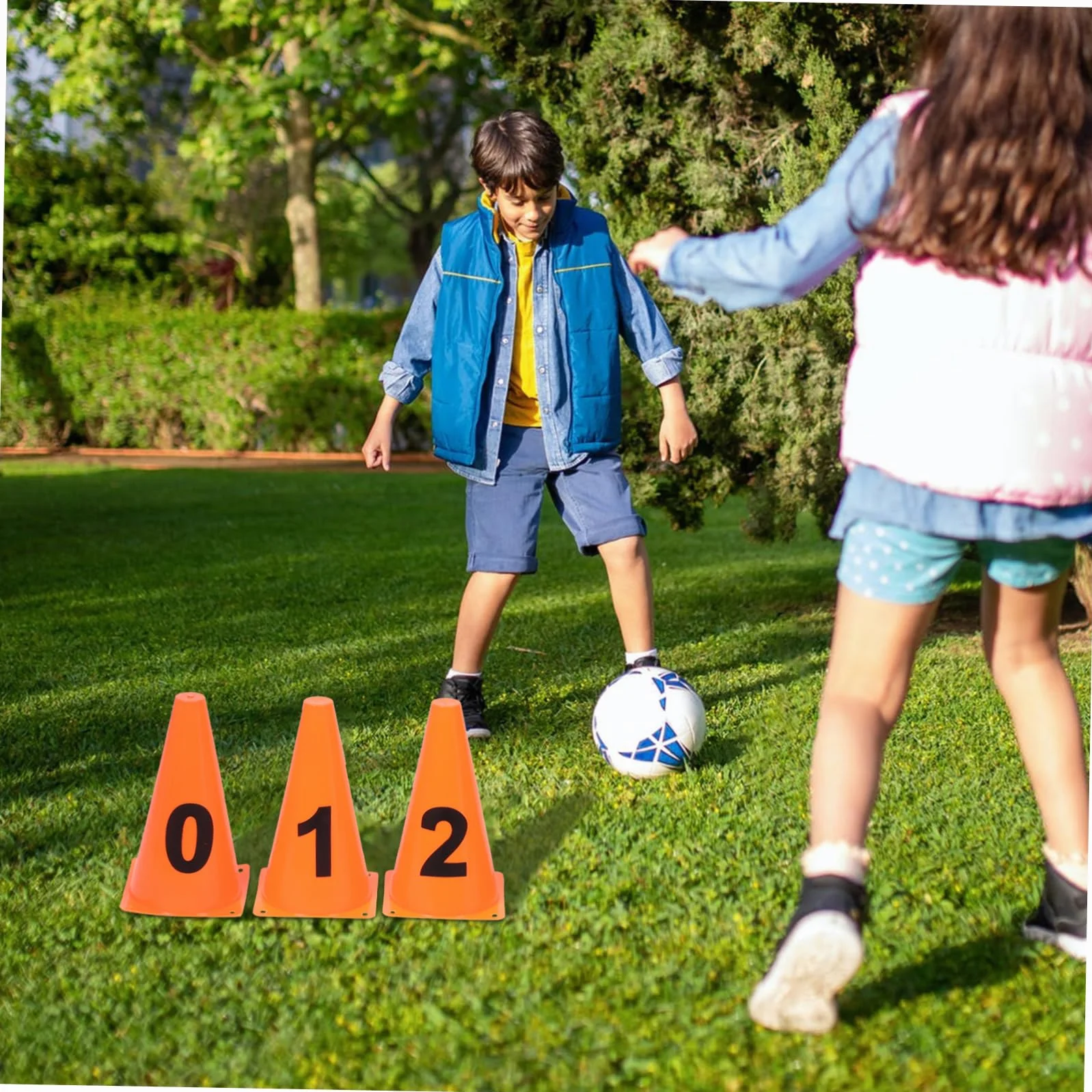 Cônes Numérotés Lot de 10 Plastique Entraînement Football UPKOCH