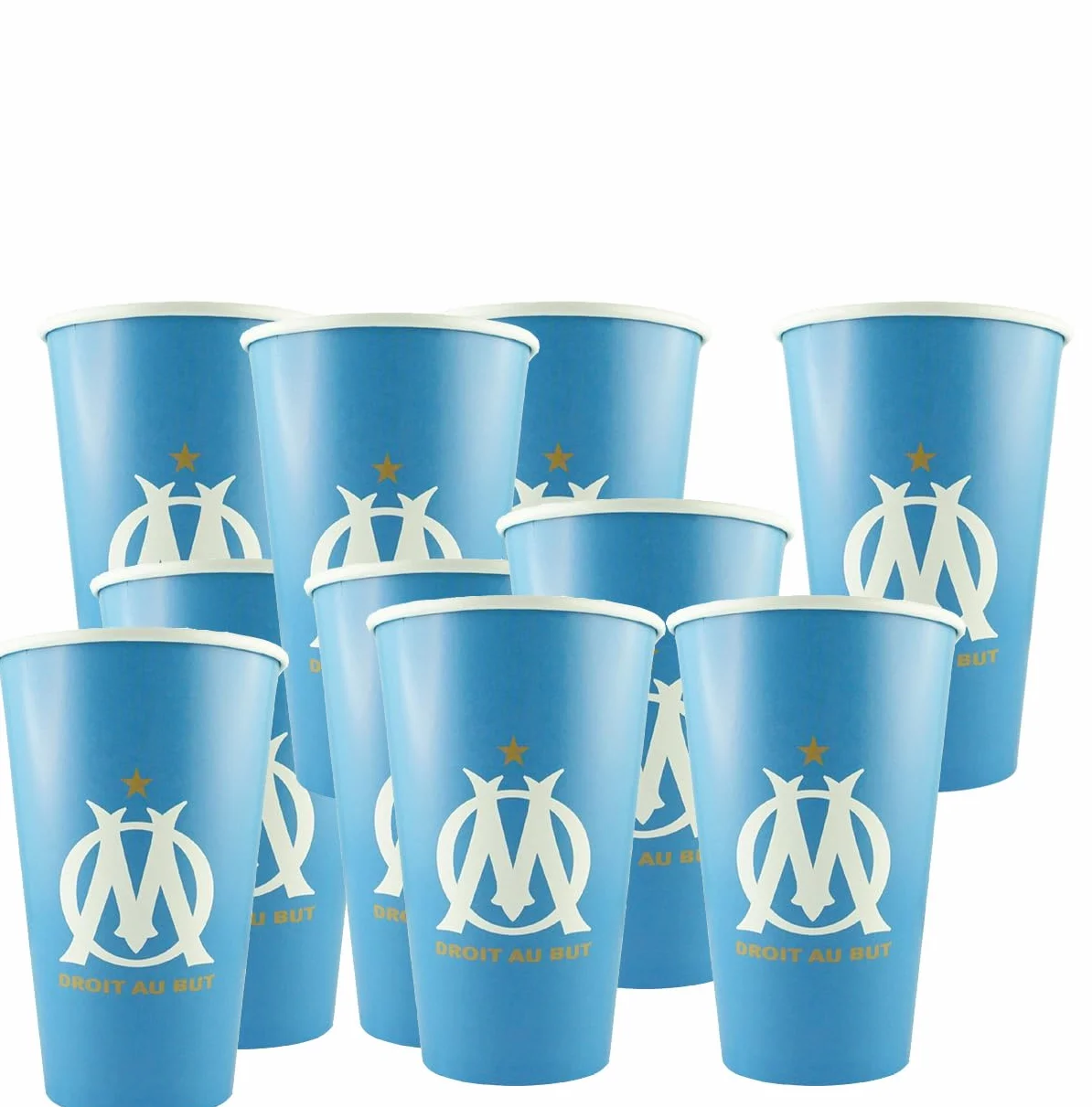 OLYMPIQUE DE MARSEILLE Verre Gobelet Jetable 47,5cl OM