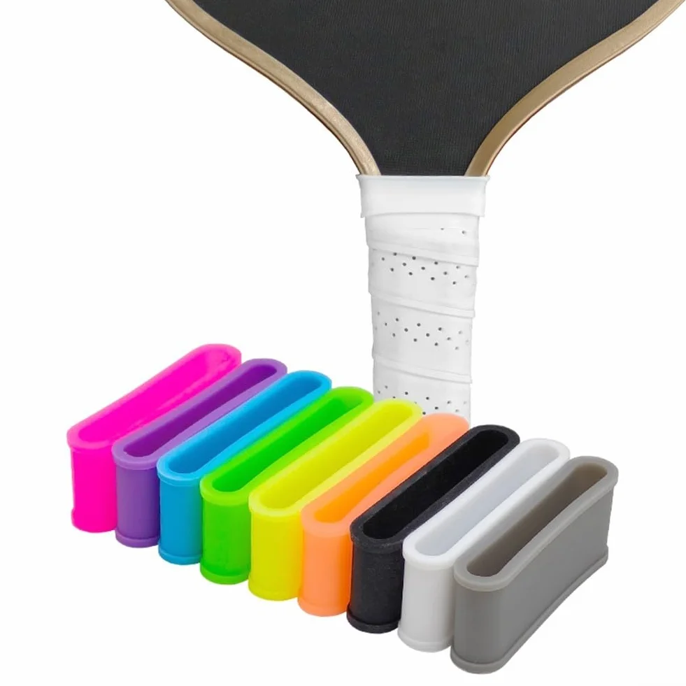 Lot de 9 anneaux de fixation en silicone pour raquette de pickleball Multicolore 5 cm