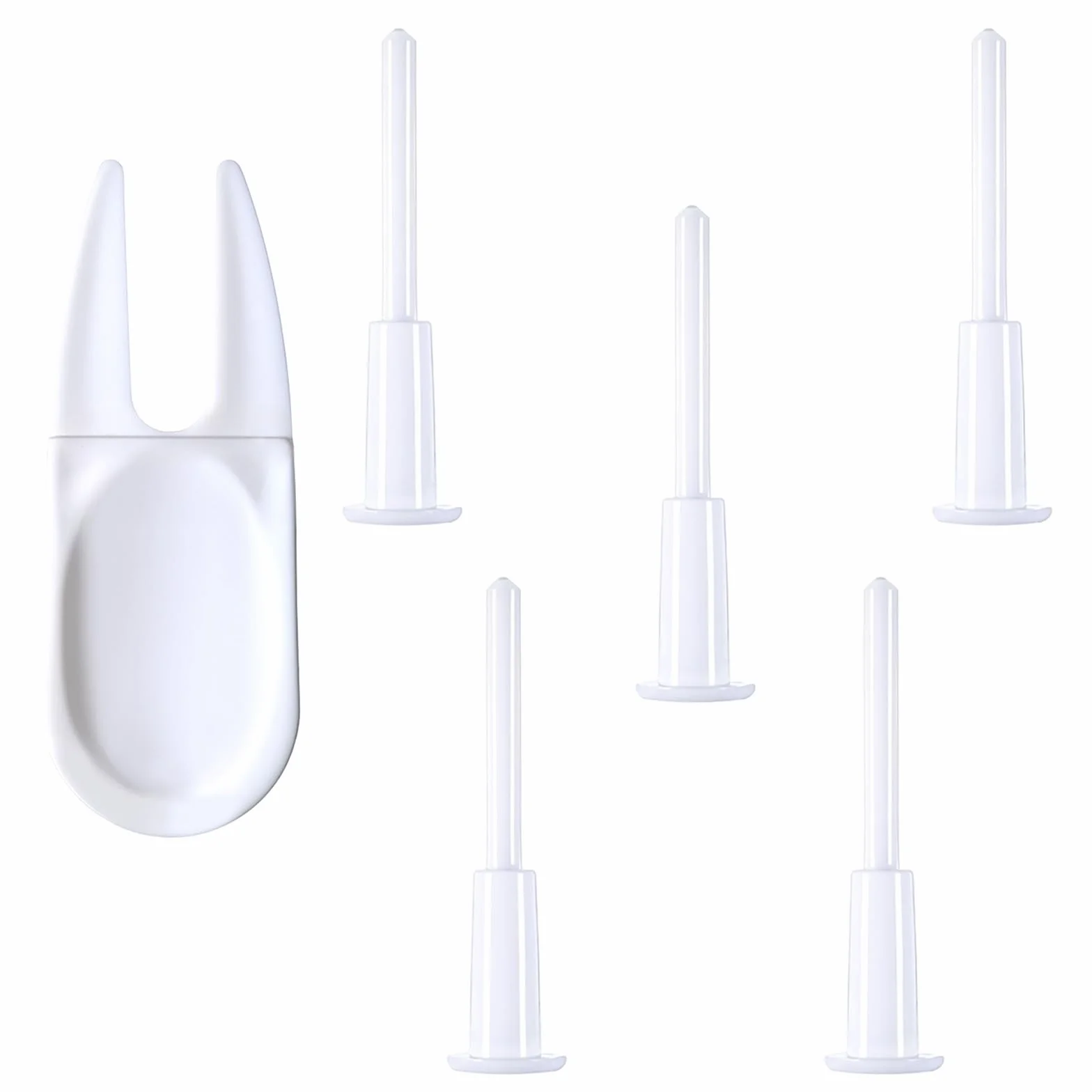 TIESOME Kit de rechange pour ballon de yoga avec 5 bouchons d'air et dispositif de retrait, blanc