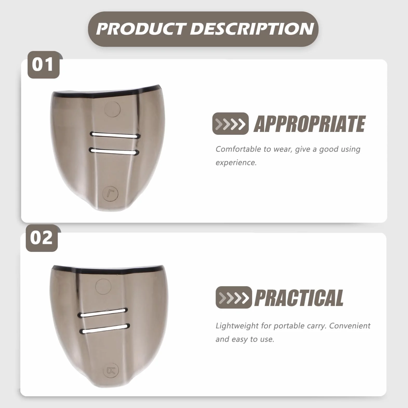 SEWACC 2Paires Protection Latérales Amovibles Tpu pour Lunettes de Sécurité Marron Foncé