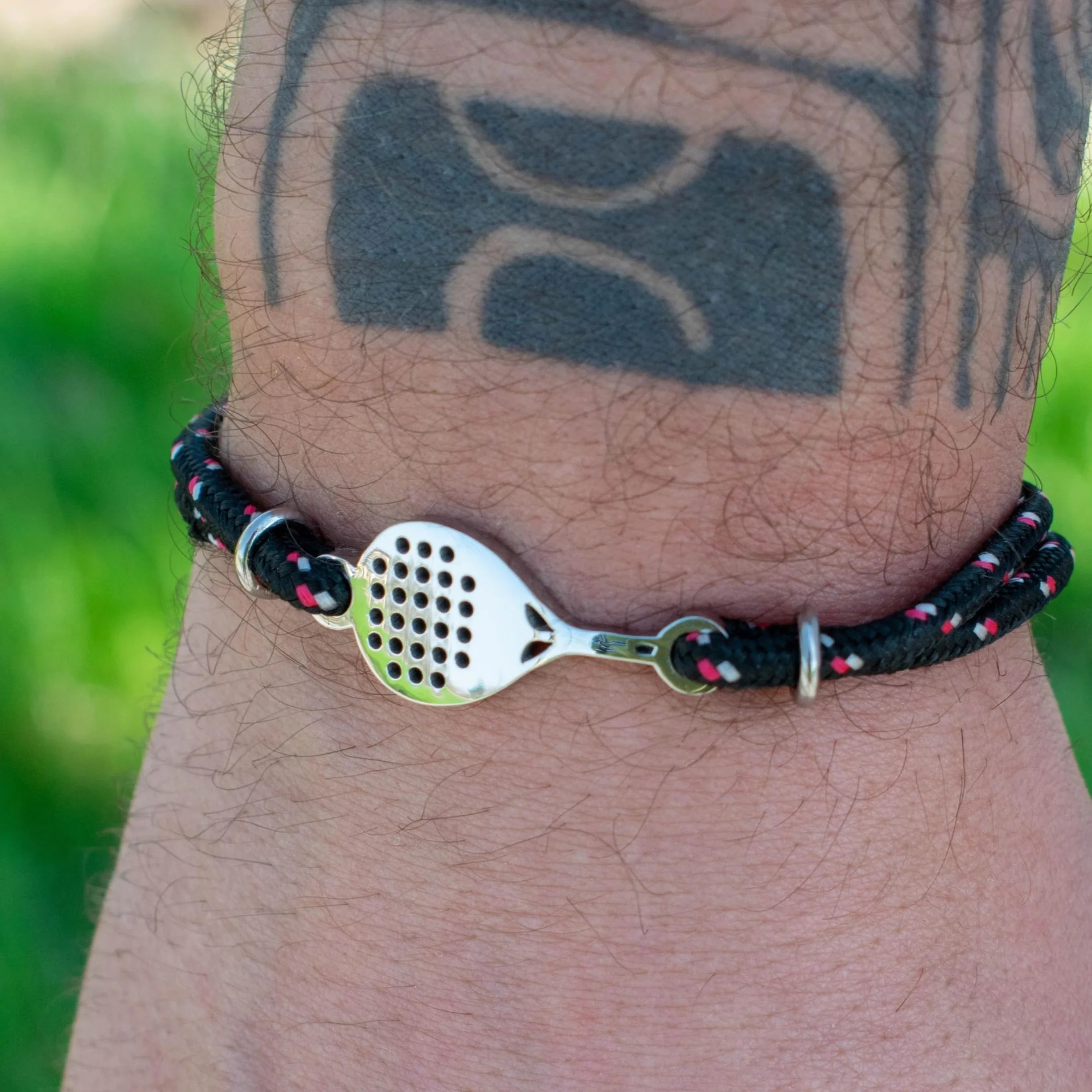 Bracelet Padel réglable acier inoxydable cordon bijoux raquette sport homme femme silvergrip