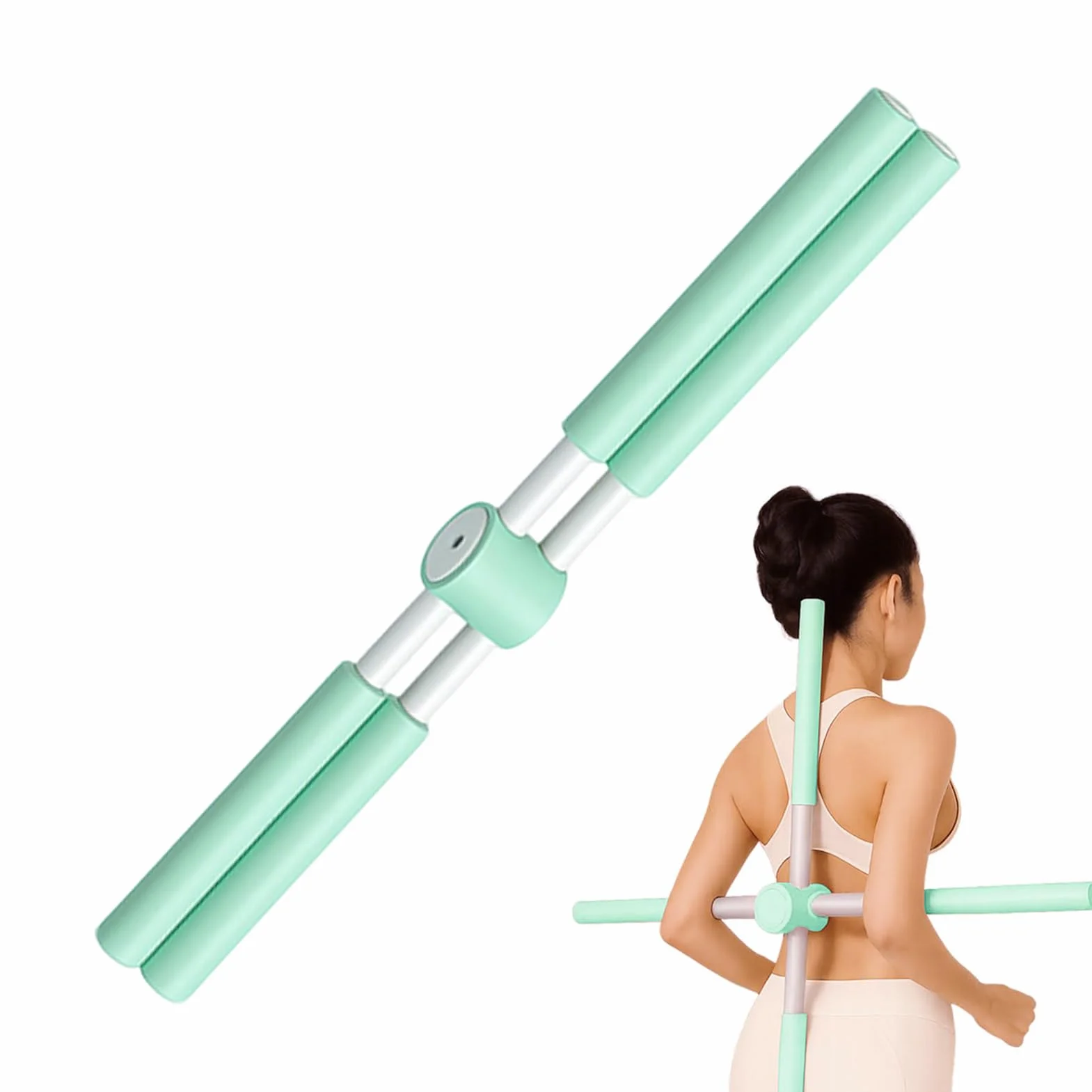 Poteau De Yoga pour Correction De Postures, 2pcs Bâtons De Yoga pour Étirement, Pilates Stick Outil D'étirement, Équipement De Fitness