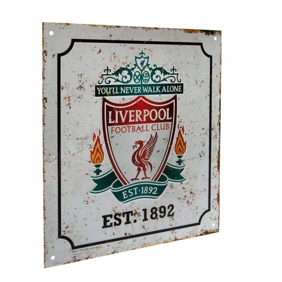 Liverpool FC RETRO Plaque Blanc cassé