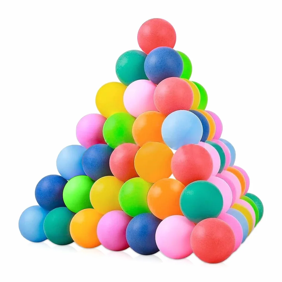 Balles de Ping Pong 40 mm 50 Pièces Mizikuu pour Entraînement Décoration Fête
