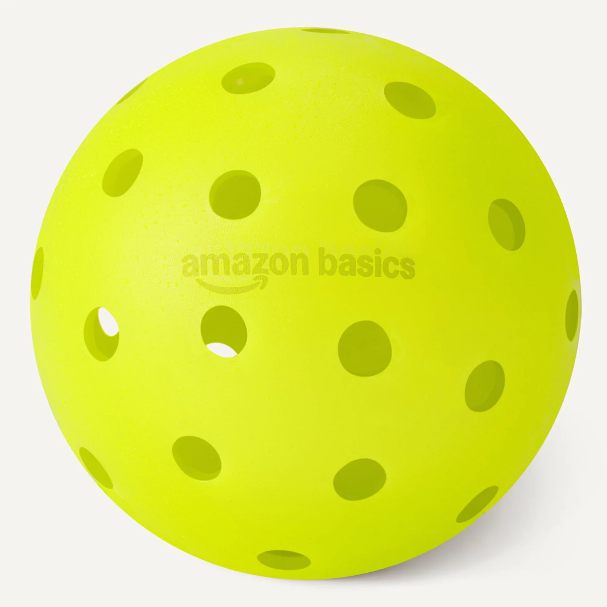 Amazon Basics Balles de Pickleball d’Extérieur 7,4cm Jaunes