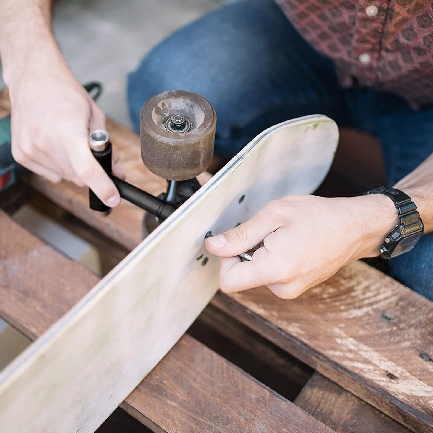 Outils de Skate Tout-en-Un en T avec Tournevis Cruciforme Type L pour Planche à roulettes