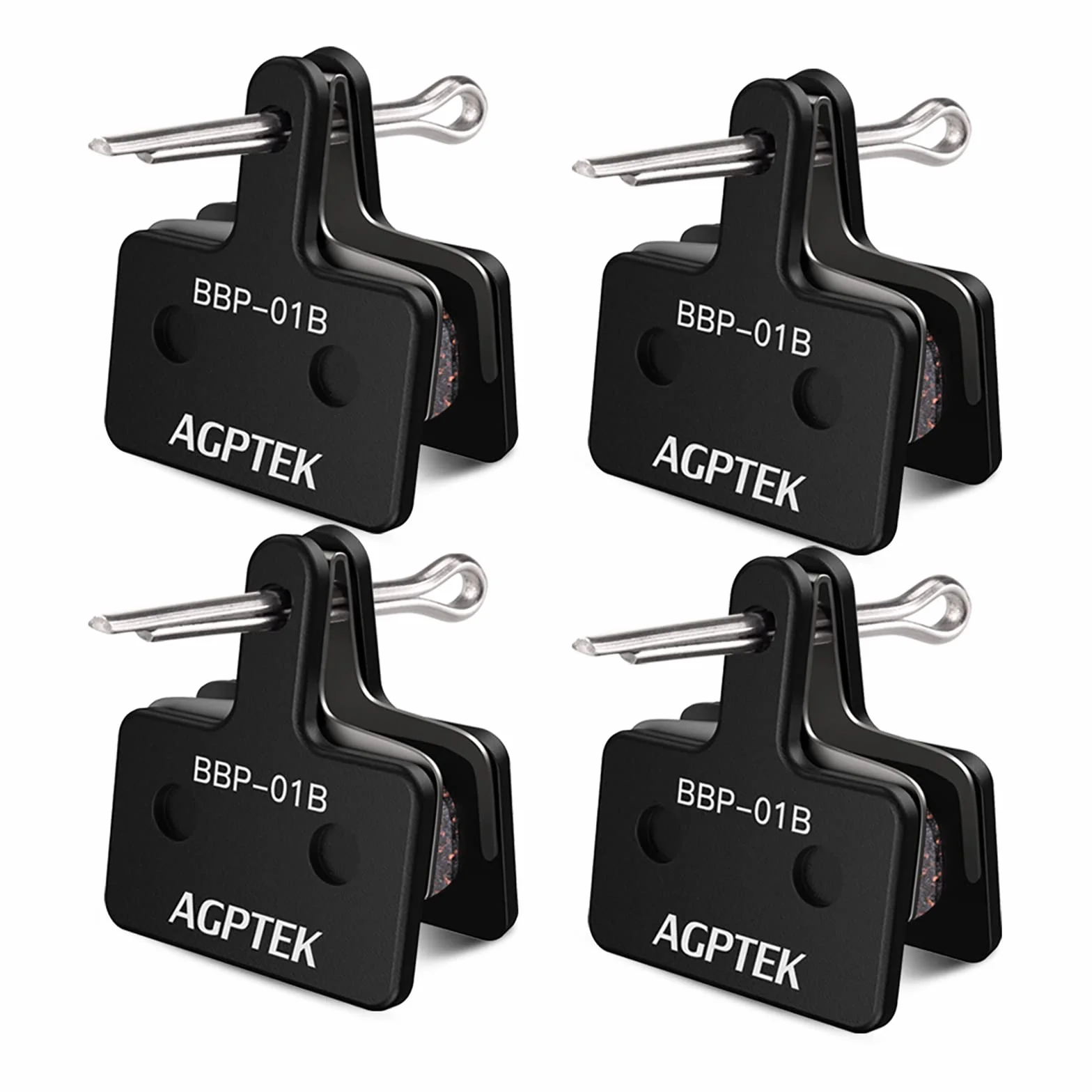 AGPTEK Plaquettes de Frein Vélo à Disque Semi-Métalliques pour Shimano TRP Tektro Deore