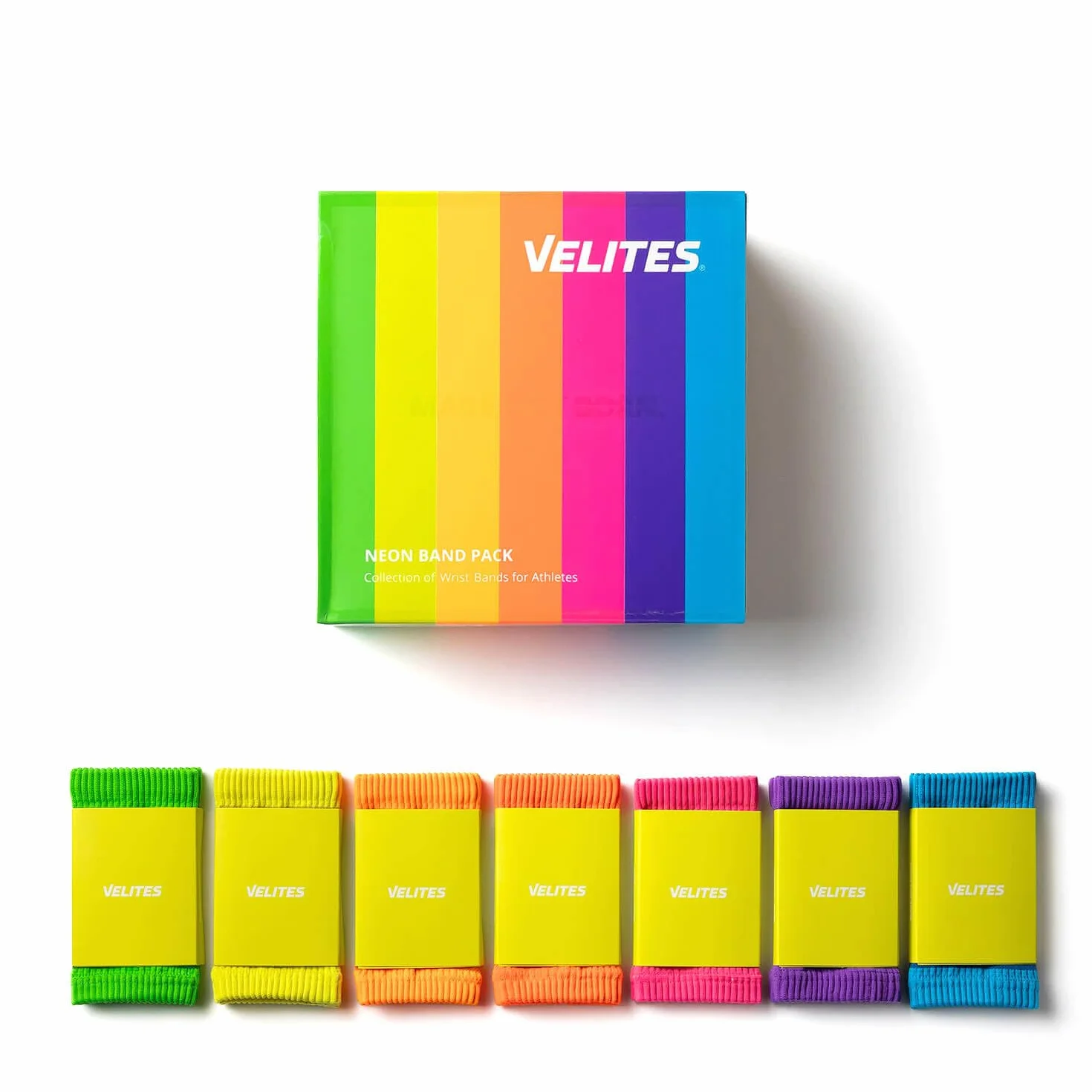 Velites Lot de 7 protège-poignets fluo Protection contre les frottements