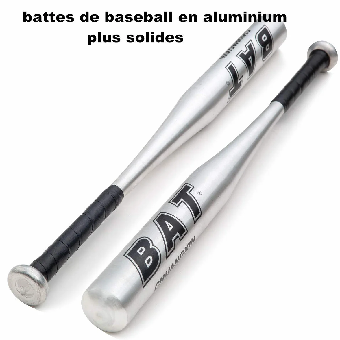 Batte de Baseball Aluminium 34 Pouces Bleu Noir Argent au Choix Adulte Pro Léger 86cm