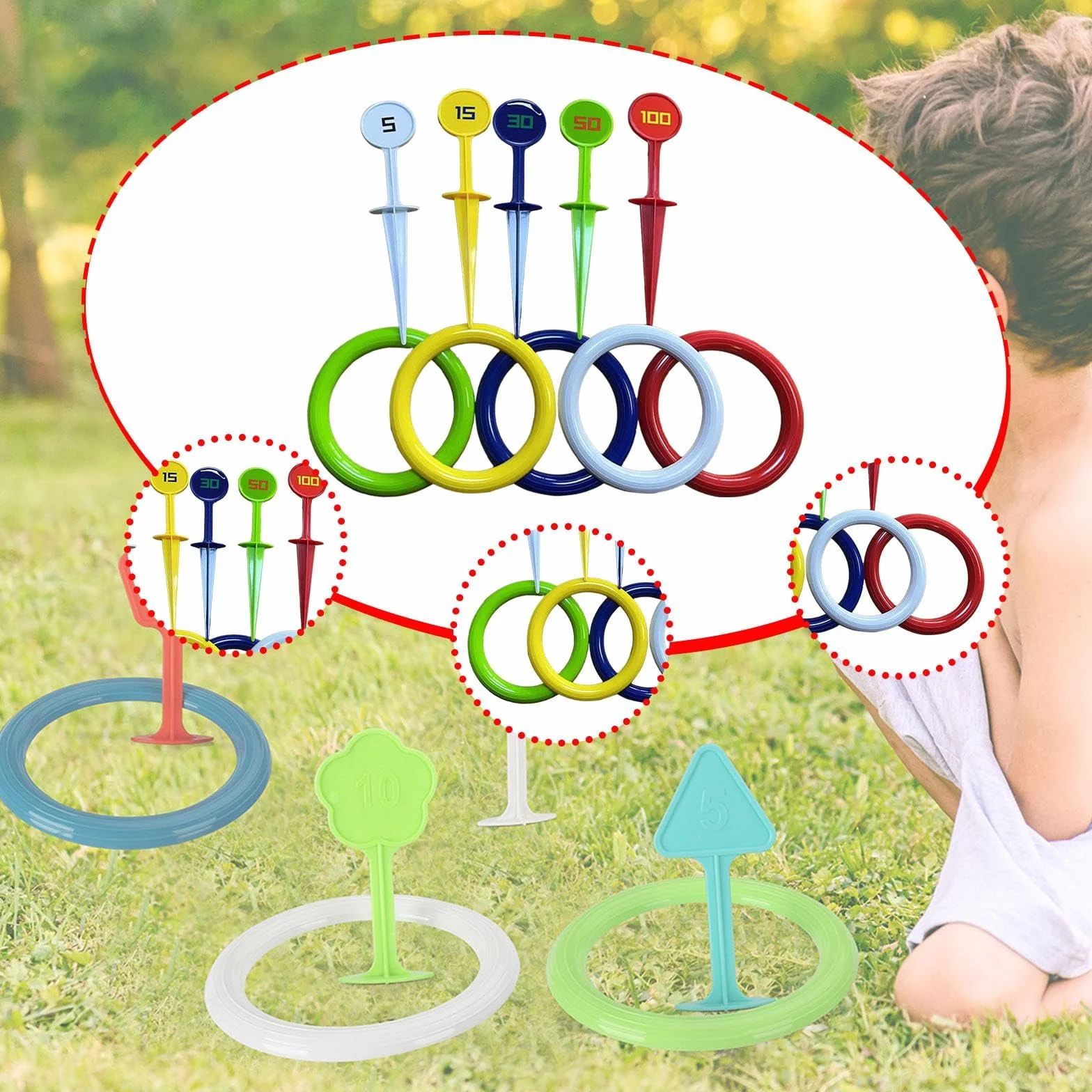 Jeu de lancer d'anneaux pour enfants, jouet éducatif interactif