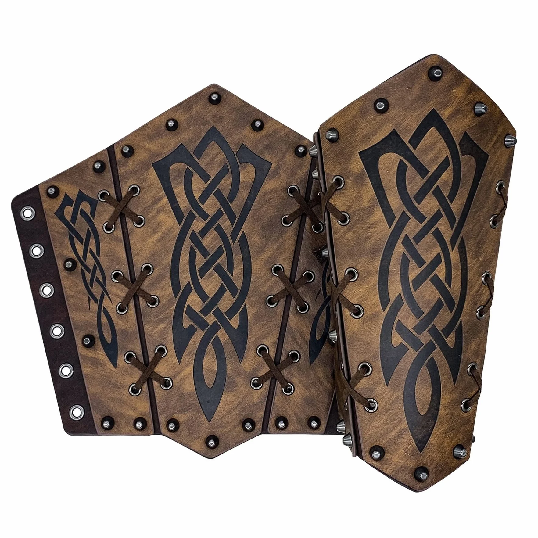 Bracelets Viking pour Homme en Faux Cuir, Protège Bras Médiéval, Accessoires LARP