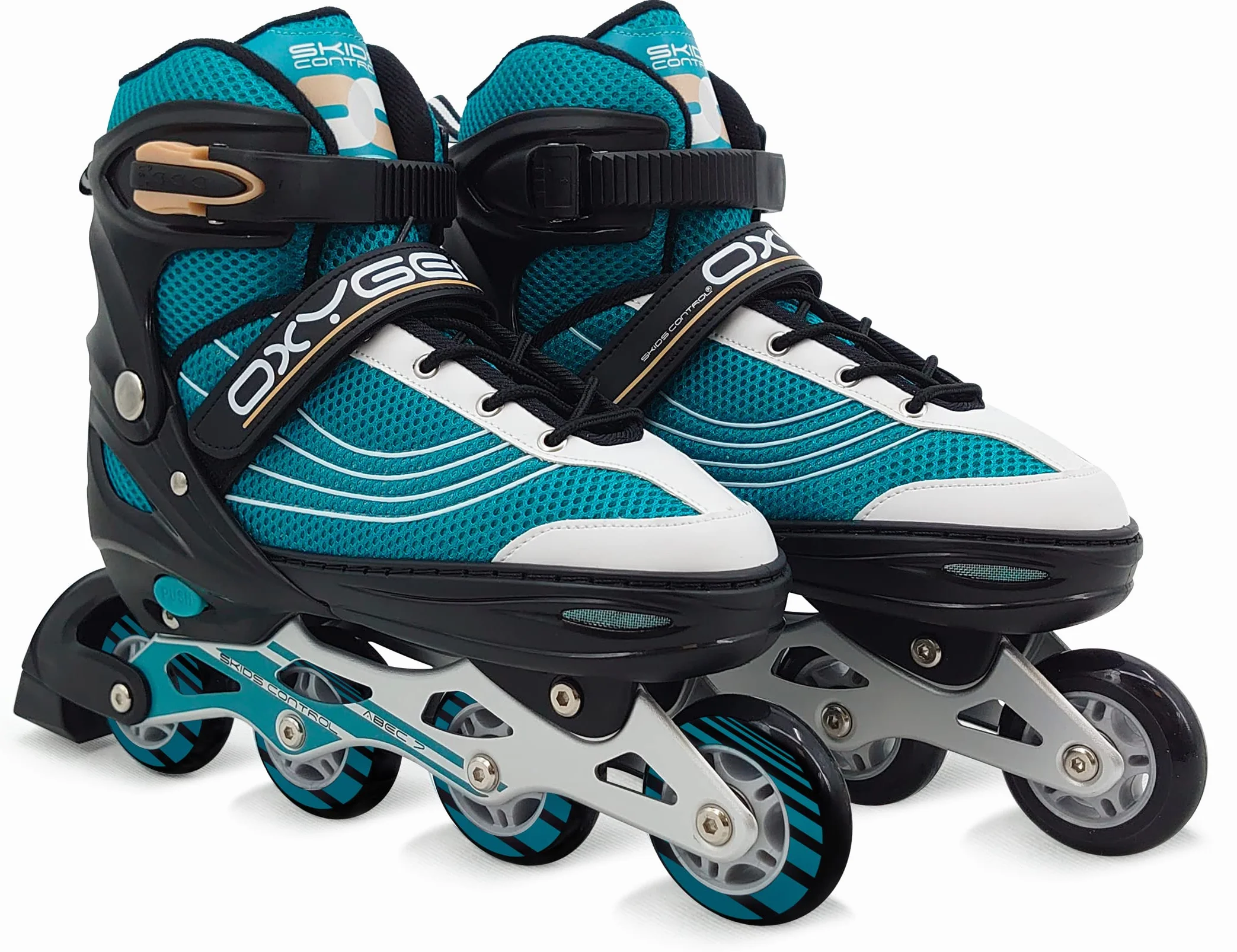 Patins en Ligne Ajustable Semi-Soft SKIDS Control Oxygen T. 42-45 Blue-Black