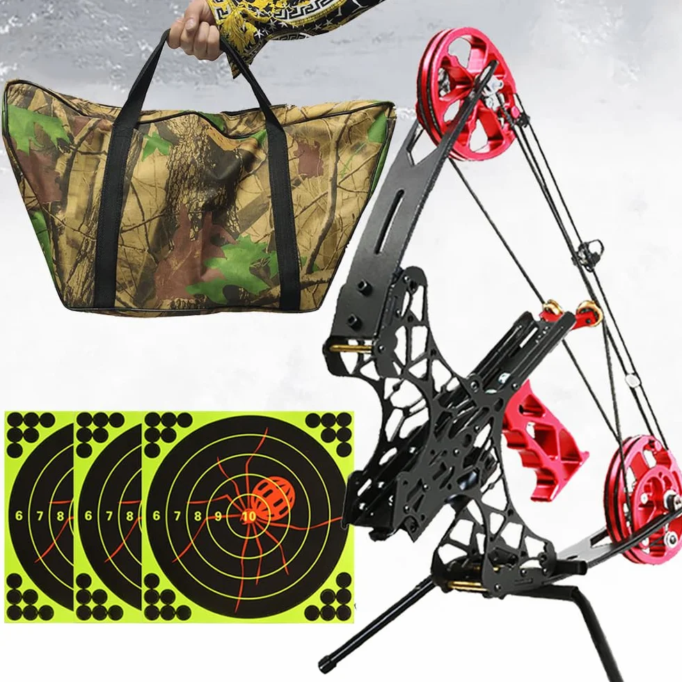 Kit Arc à Poulies Mini Arc Compound 45 lbs Tir à l'arc Chasse Droitier Gaucher
