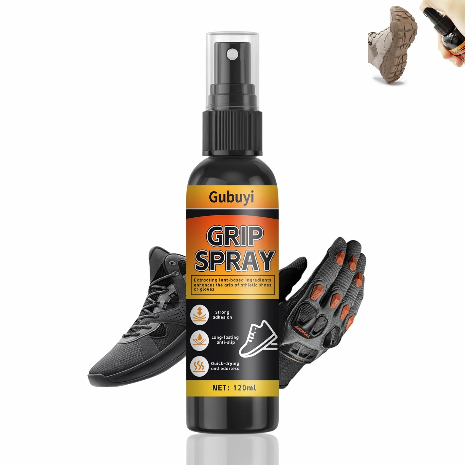 Spray Antidérapant pour Chaussures de Basket-Ball 120ml, Anti Slip Performance Enhancer, Améliore la Traction