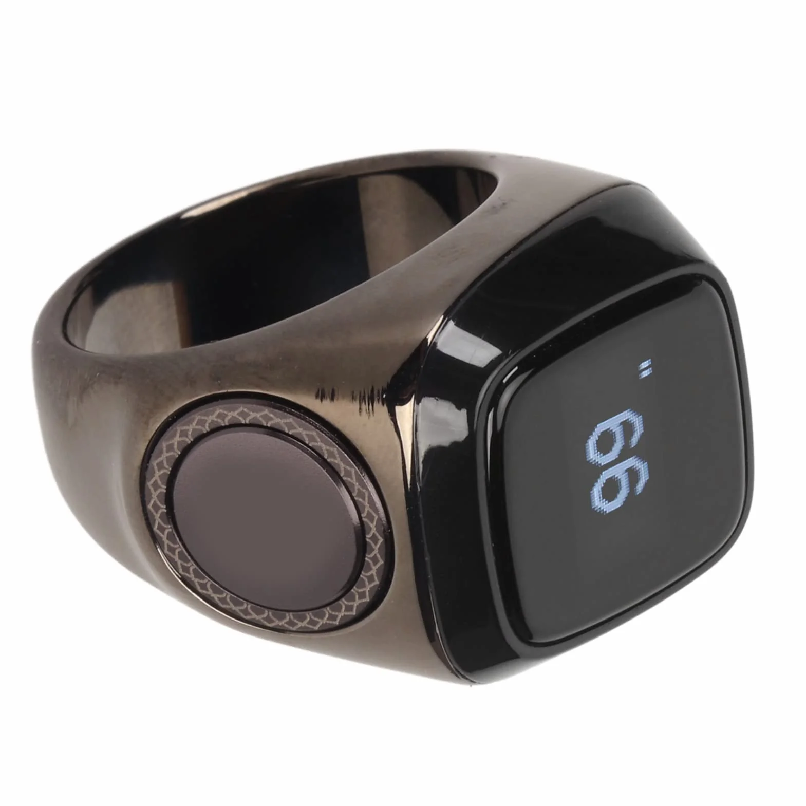 Compteur de Doigts Rechargeable BT5.1 avec écran OLED, Anneau de Comptage Portable Support APP