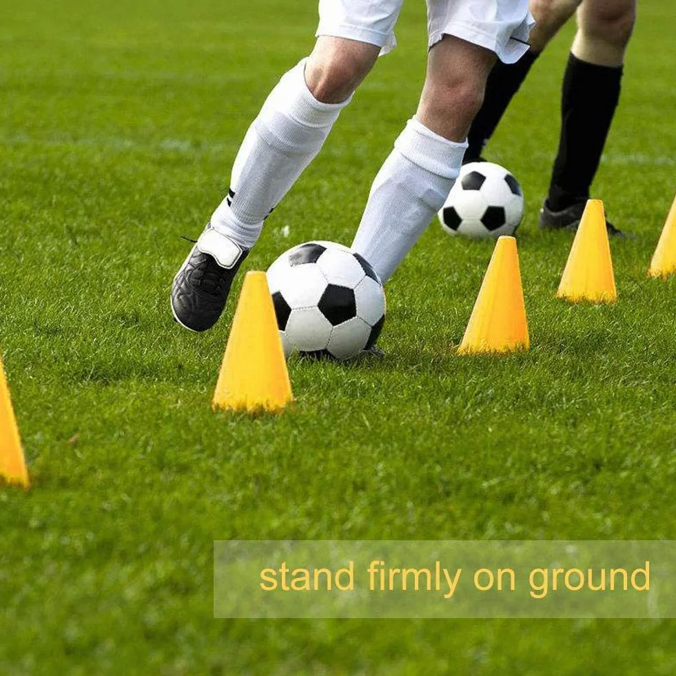 Cone Sport Soccer 10pcs cône d'entraînement de Football Barrières en Plastique Porte-marqueur