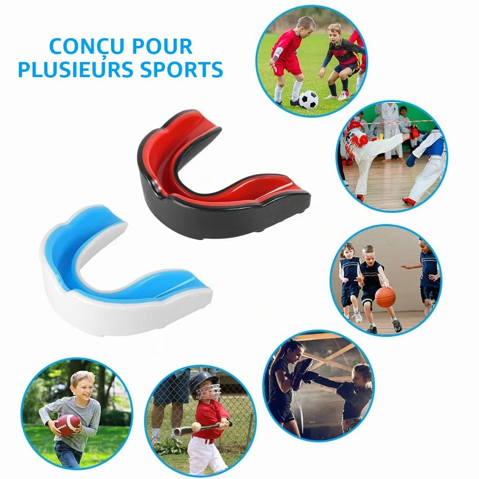 Flintronic Lot de 2 Protège-Dents Boxe pour Enfants avec Boîte Portable