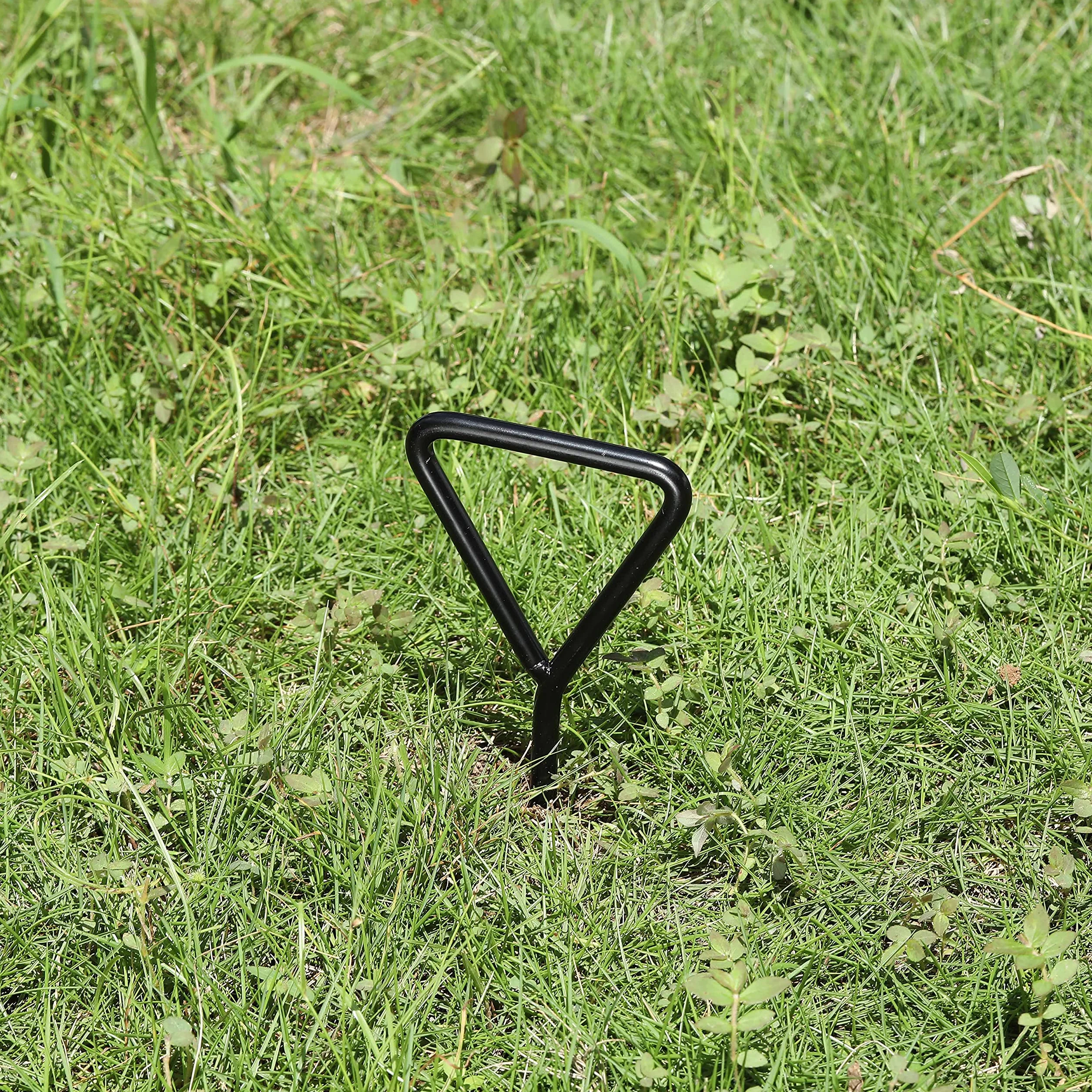 Piquets d'ancrage pour Trampoline Kit d'ancrage Au Sol Acier Galvanisé Inoxydables 4 Sangles Solides Noire