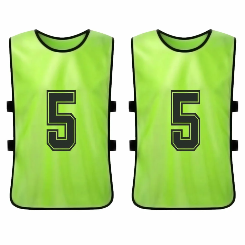 12 PCS Adultes Football Pinnies Maillots De L'équipe De Football À Séchage Rapide Dossards Numérotés
