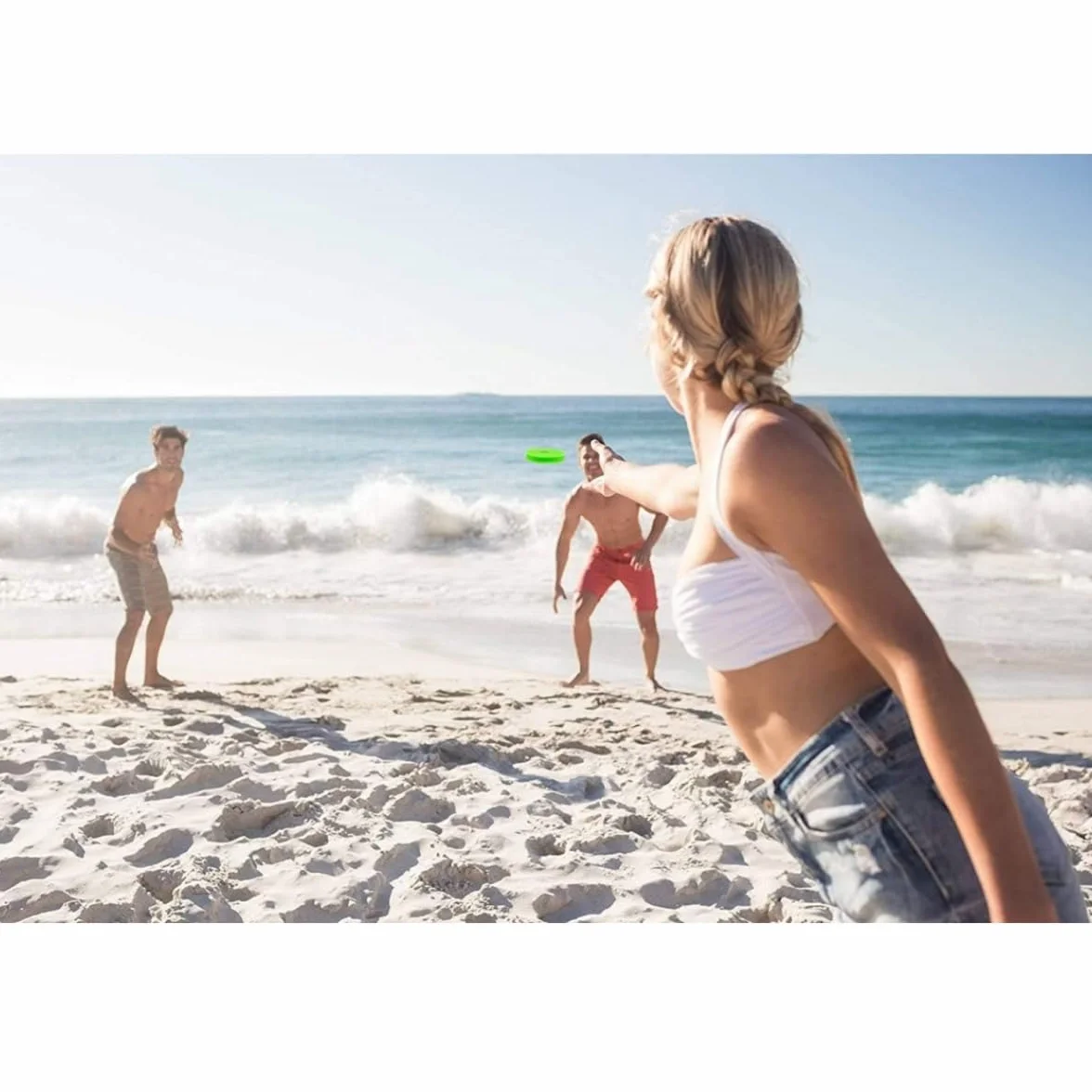 Mini Frisbee en Silicone, 8 pièces, Disque Volant Sport Tendance