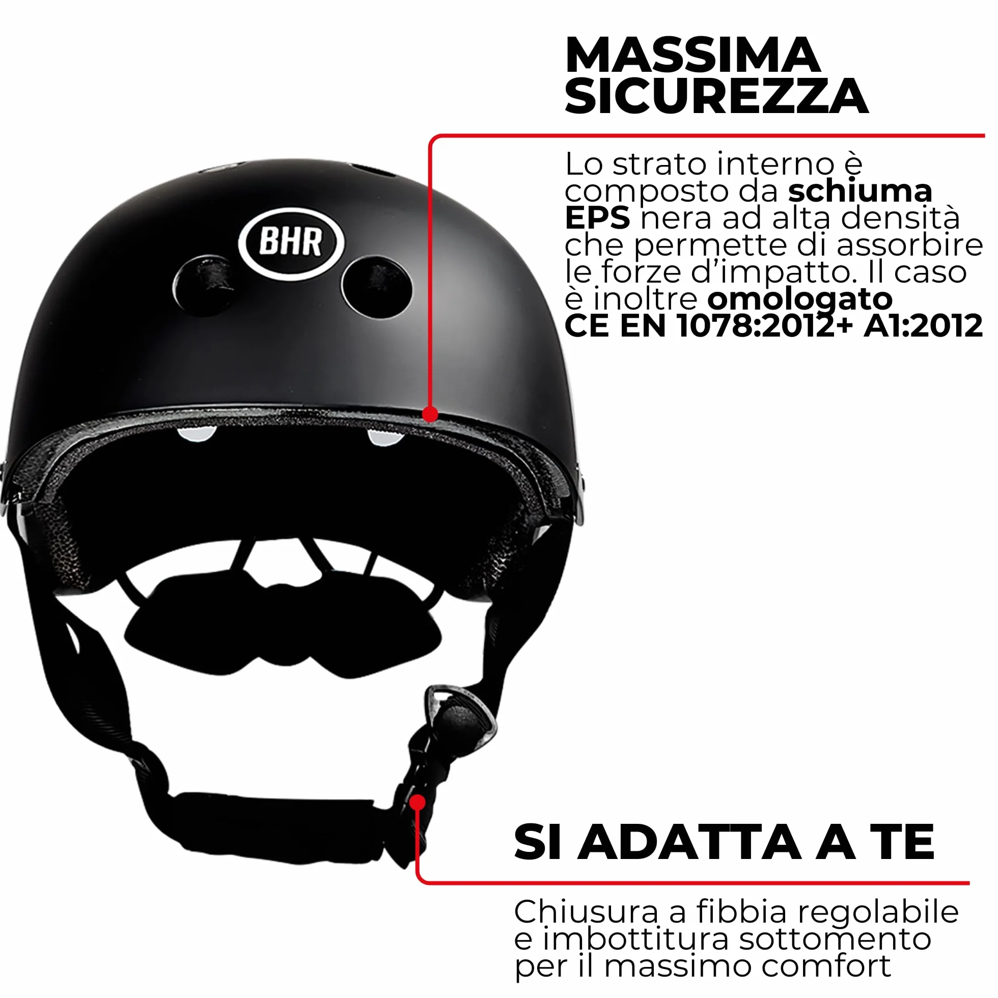 Casque BHR 837 Urban Homologué CE Ville Scooter Électrique Trottinette Vélo VTT BMX Skateboard Roller