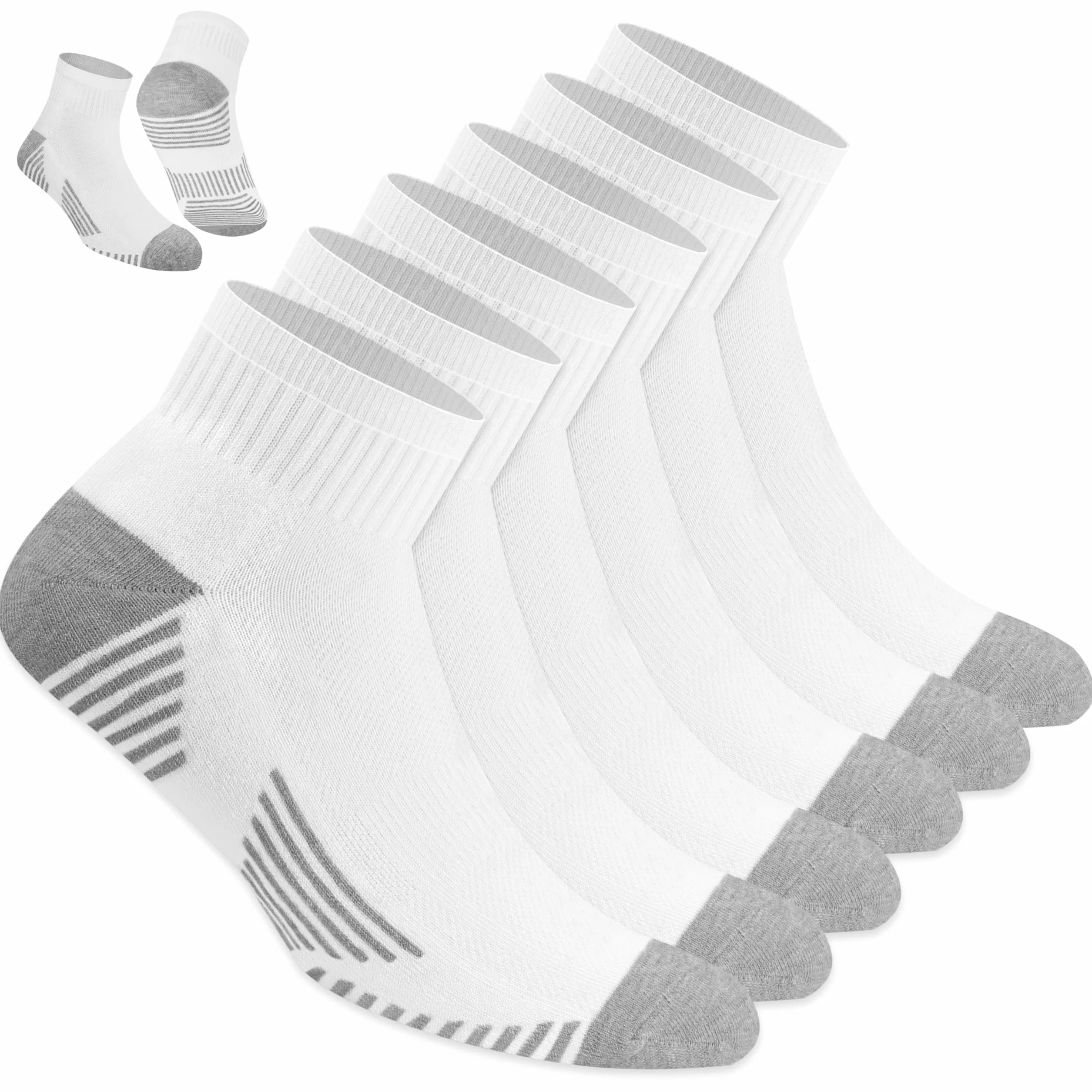 NAVYSPORT Chaussettes de sport coton homme lot 6 paires