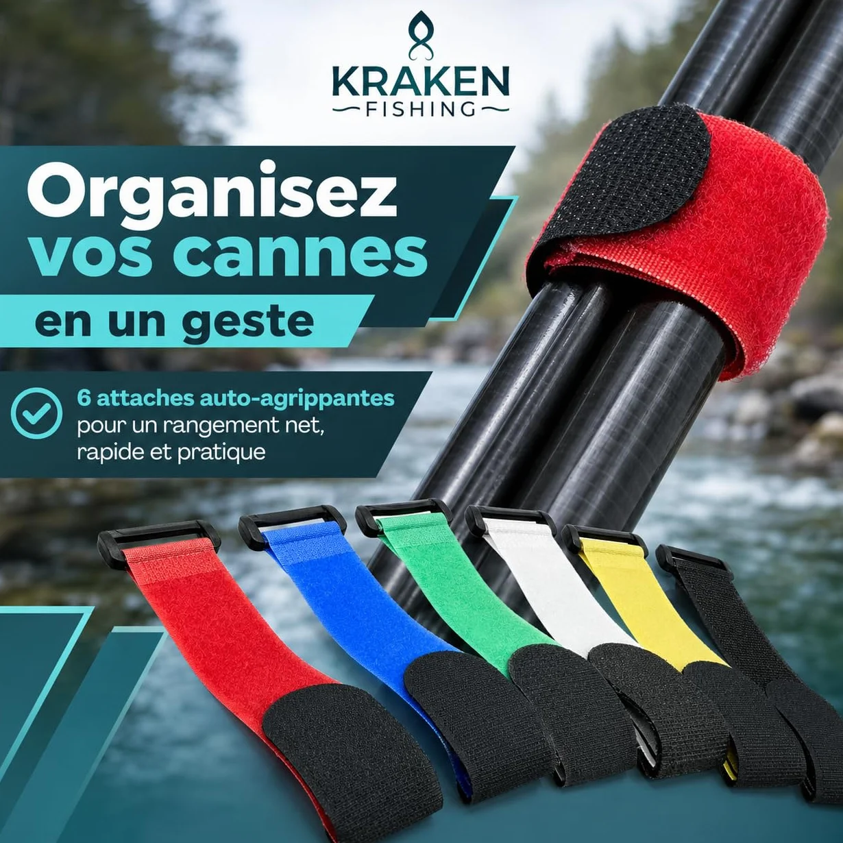 Lot de 6 Scratch pour Canne à Pêche - Transport et Stockage Sécurisé