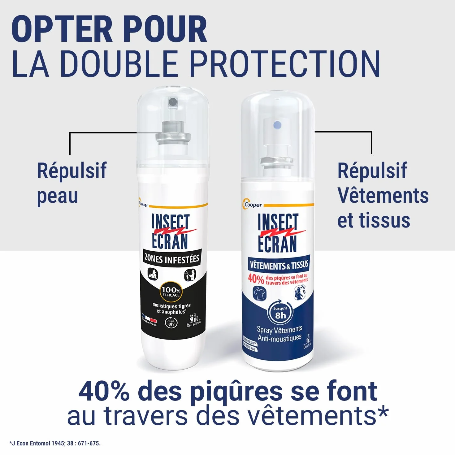 Spray répulsif anti-moustiques INSECT ECRAN 100 ml Protection 8h