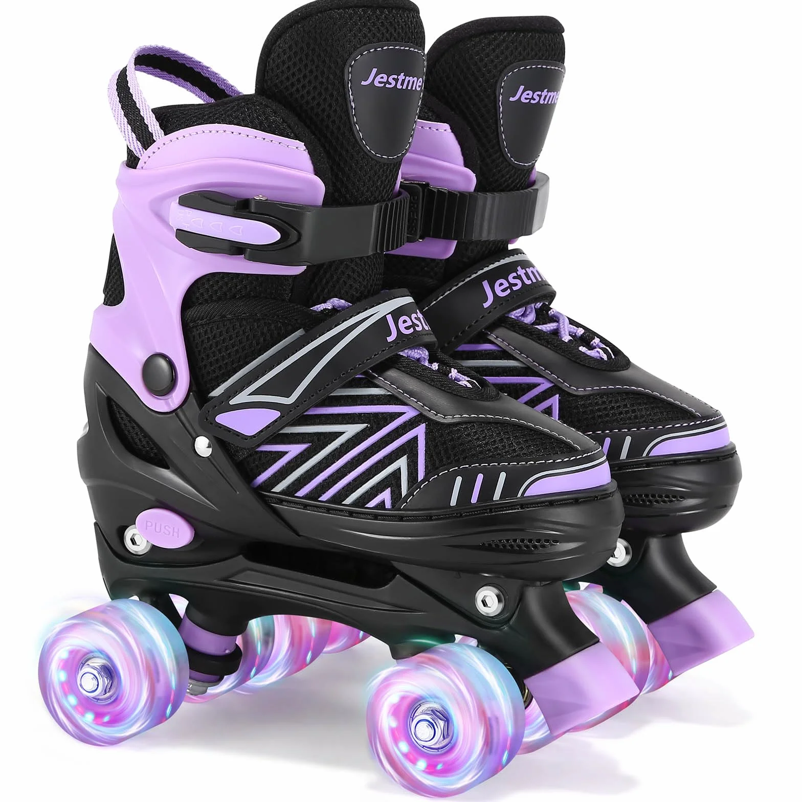 Patins à roulettes réglables Enfant Fille 3-9 Ans avec lumières pour débutants