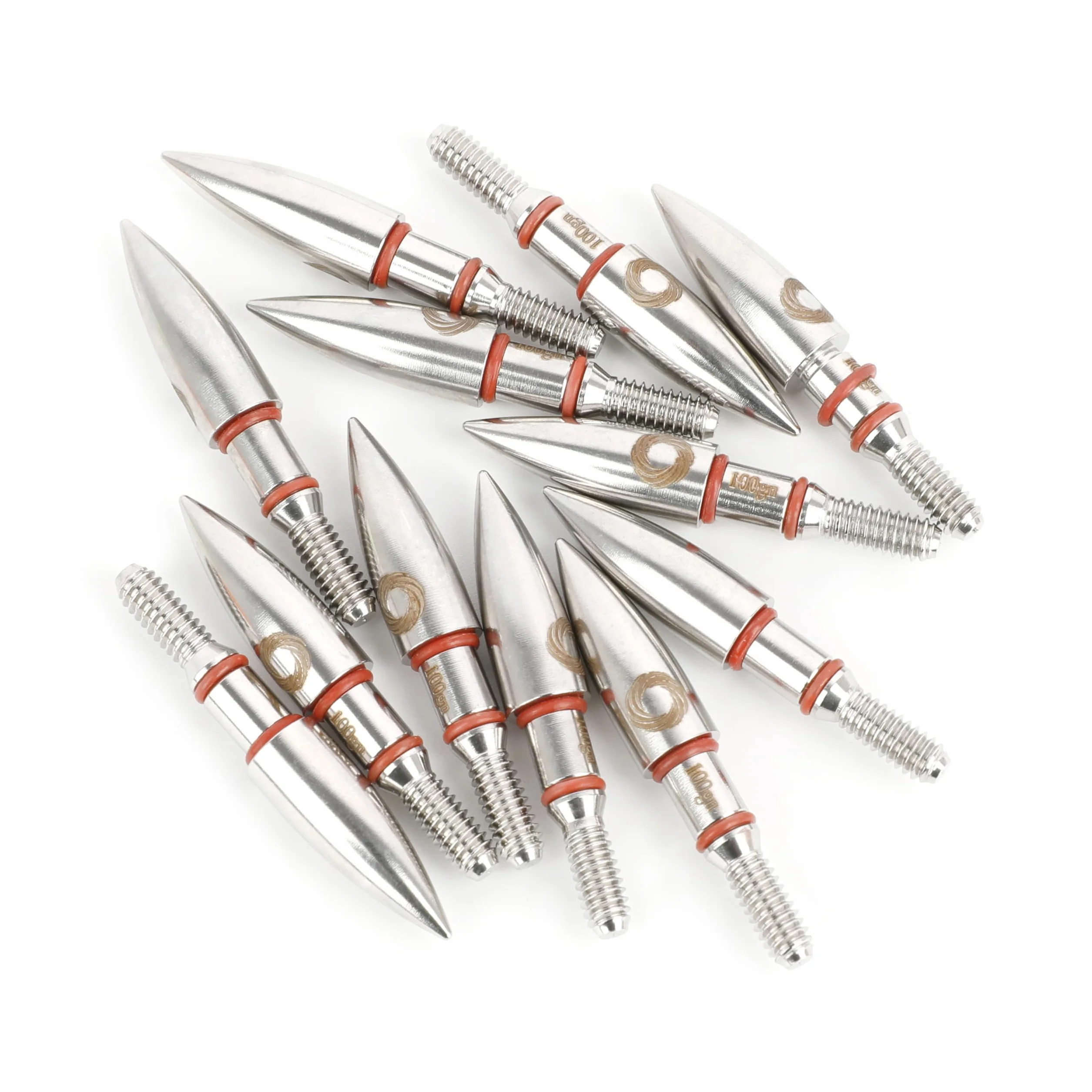 SHARROW 12pcs Pointe de Flèche de Tir à l'arc en Acier Inoxydable 100 Grain Broadheads