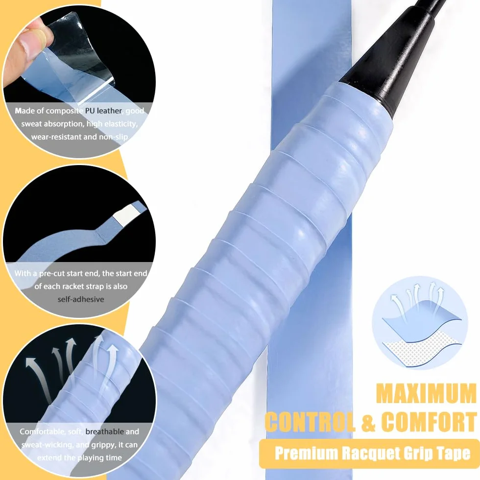 Grip Raquette de Tennis Surgrip Overgrip Antidérapant Badminton Squash