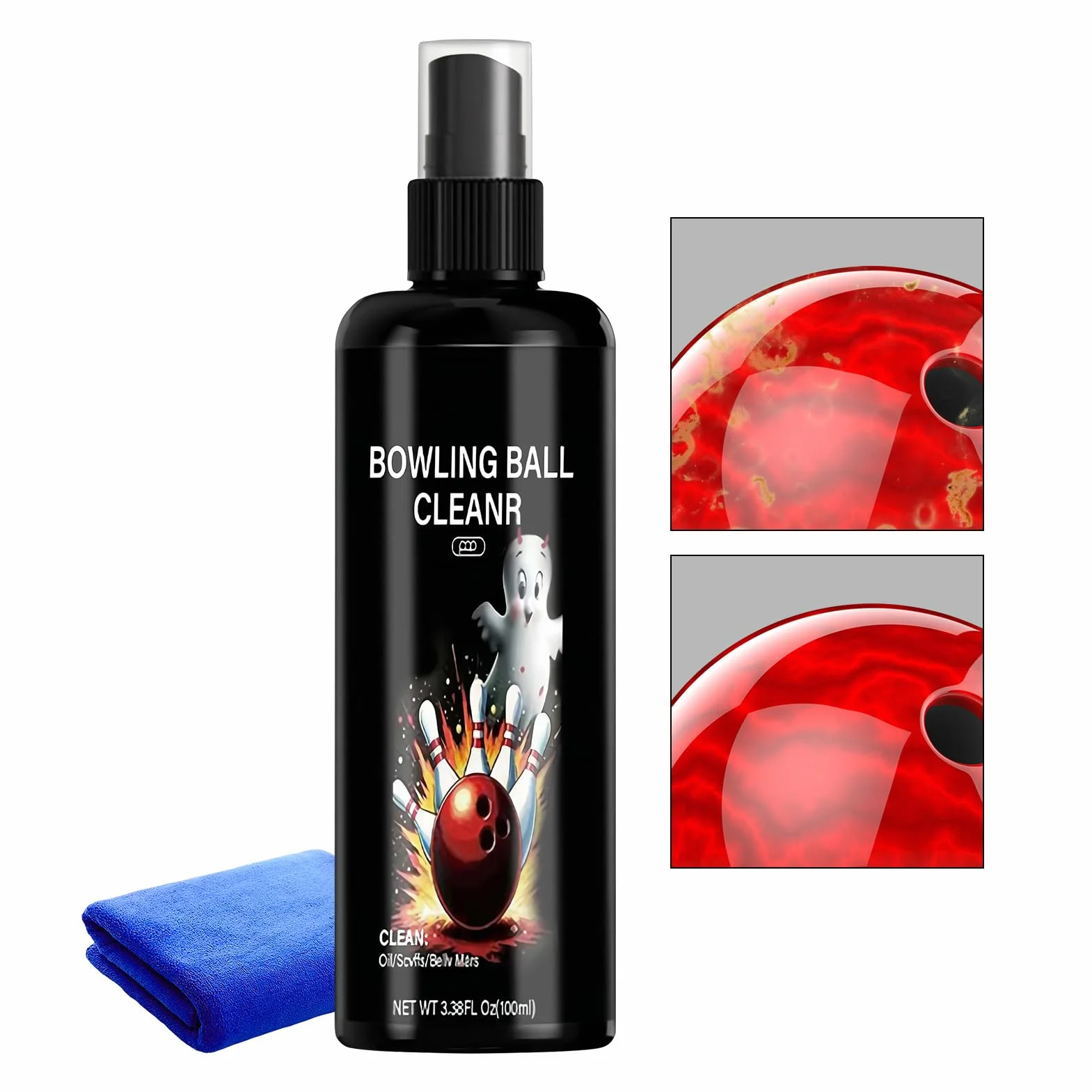 Spray Nettoyant pour Boules De Bowling, Kit de Polissage 100ml