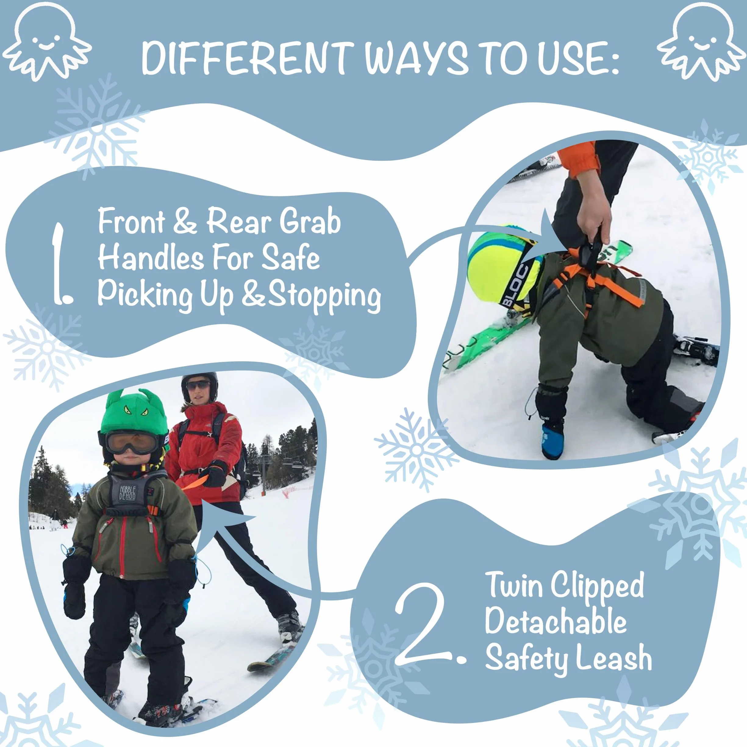 Harnais de ski pour enfants - Harnais d'entraînement de ski et snowboard