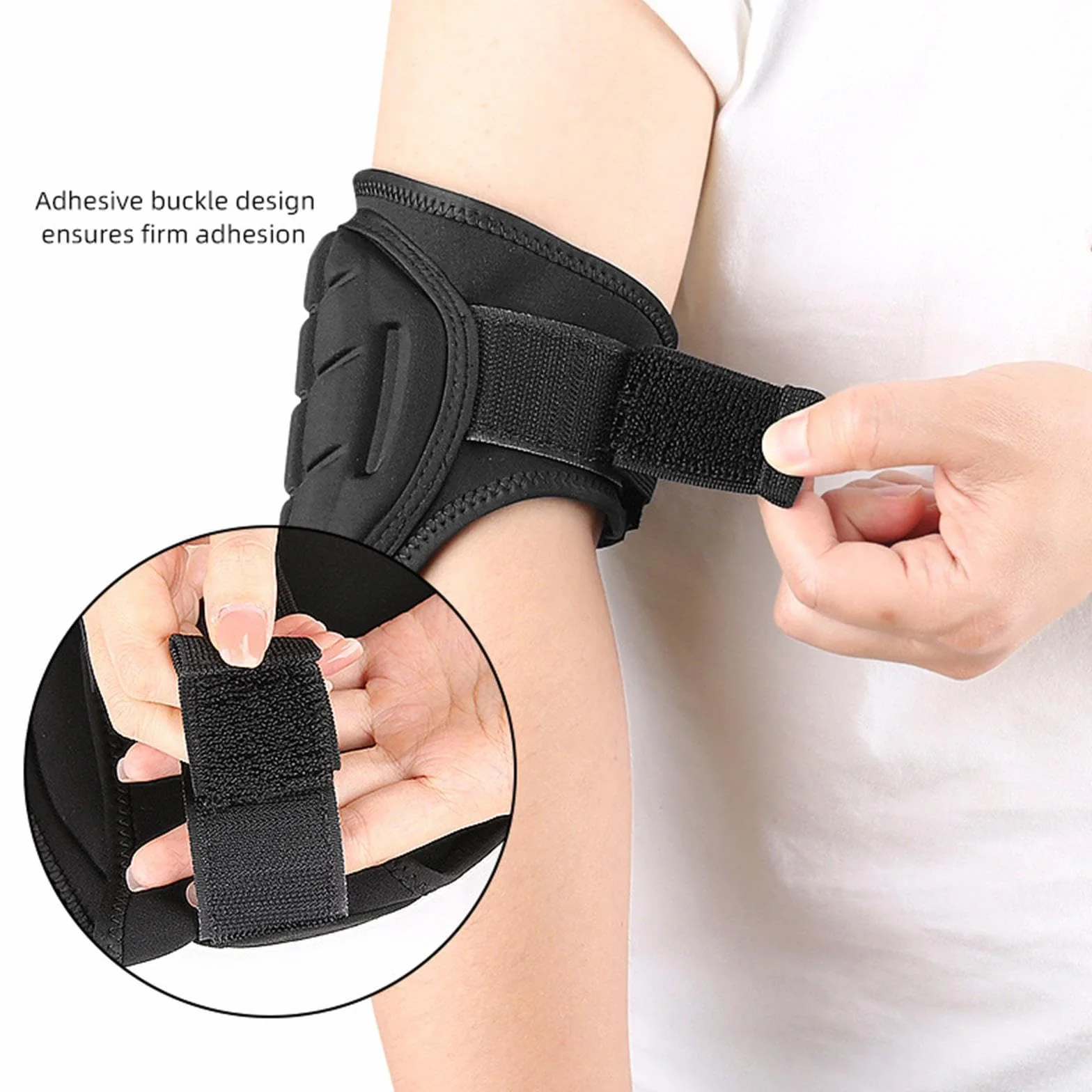 Harilla Équipement de Protection de Coude Baseball Sangles Réglables Protection Adultes Compact Eva Elbow Pad Softball