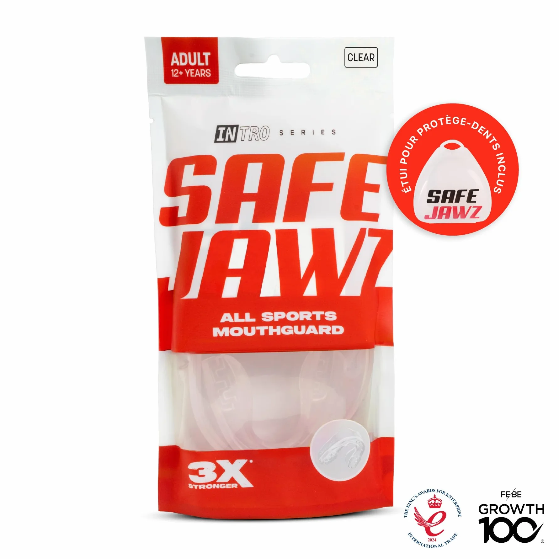 SafeJawz Sport Protège-dents Intro Séries Protection intégrale Rugby MMA Hockey Judo Karate Boxe
