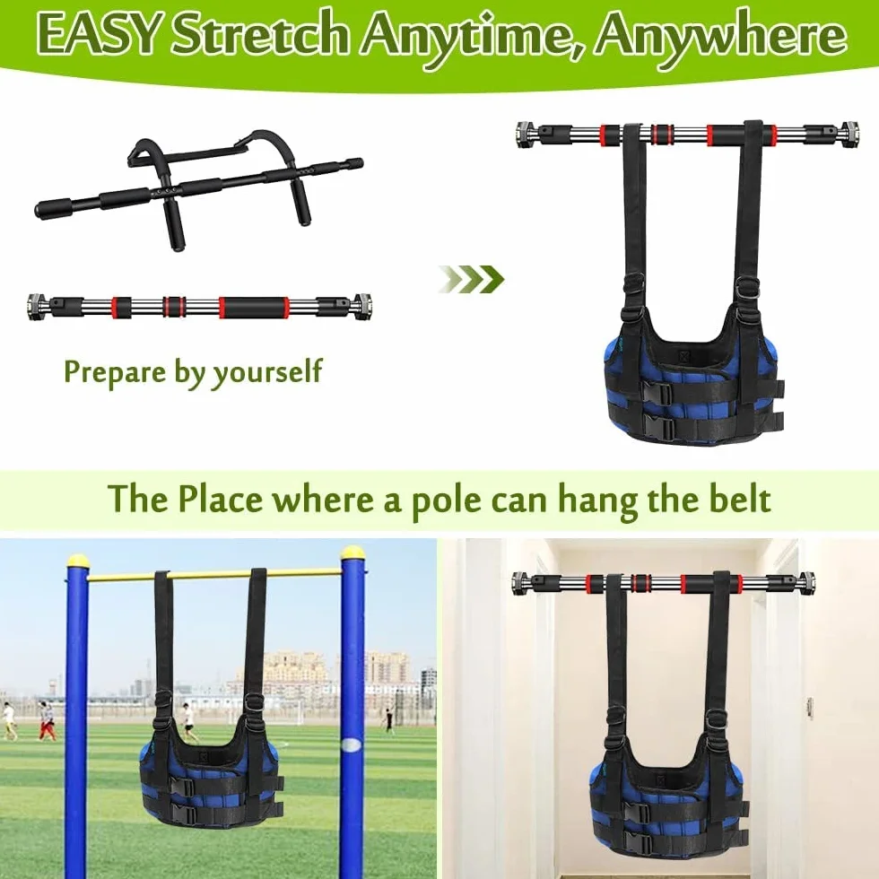 Appareil de traction lombaire ceinture d'étirement colonne vertébrale réalignement 119-122 cm