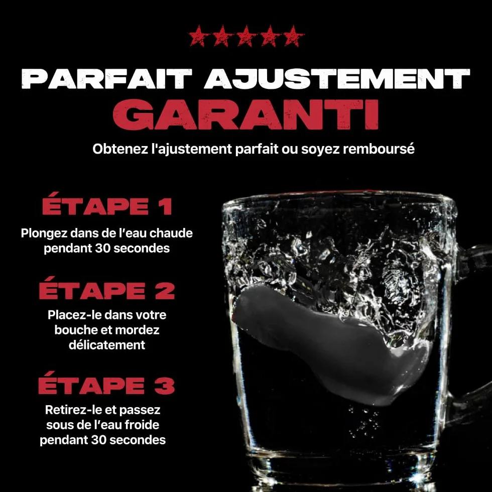SAFEJAWZ Sport Protège-Dents pour Appareil Orthodontique, Protection intégrale pour Tous Sports (Noir)