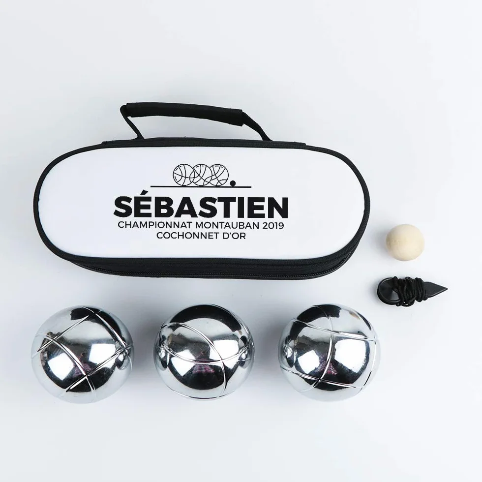 Sacoche Boule Pétanque Personnalisable en Coton pour Boule de Pétanque - Cadeau Homme