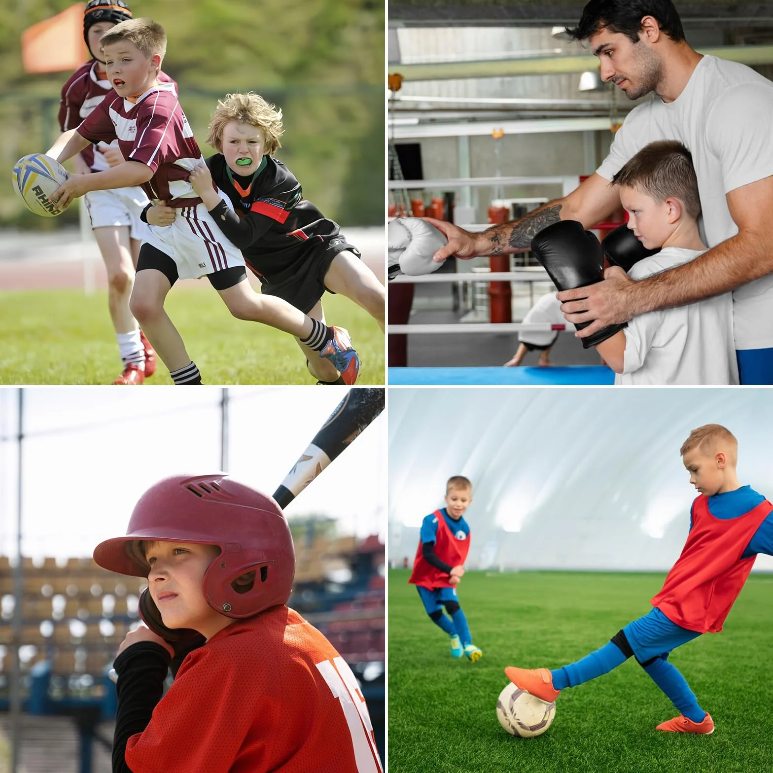 Protege Dent Enfant Rugby Boxe 3 Pièces 6-8 Ans Junior Karaté Kumite Basket Muay Thai Kick Boxing Football Américain