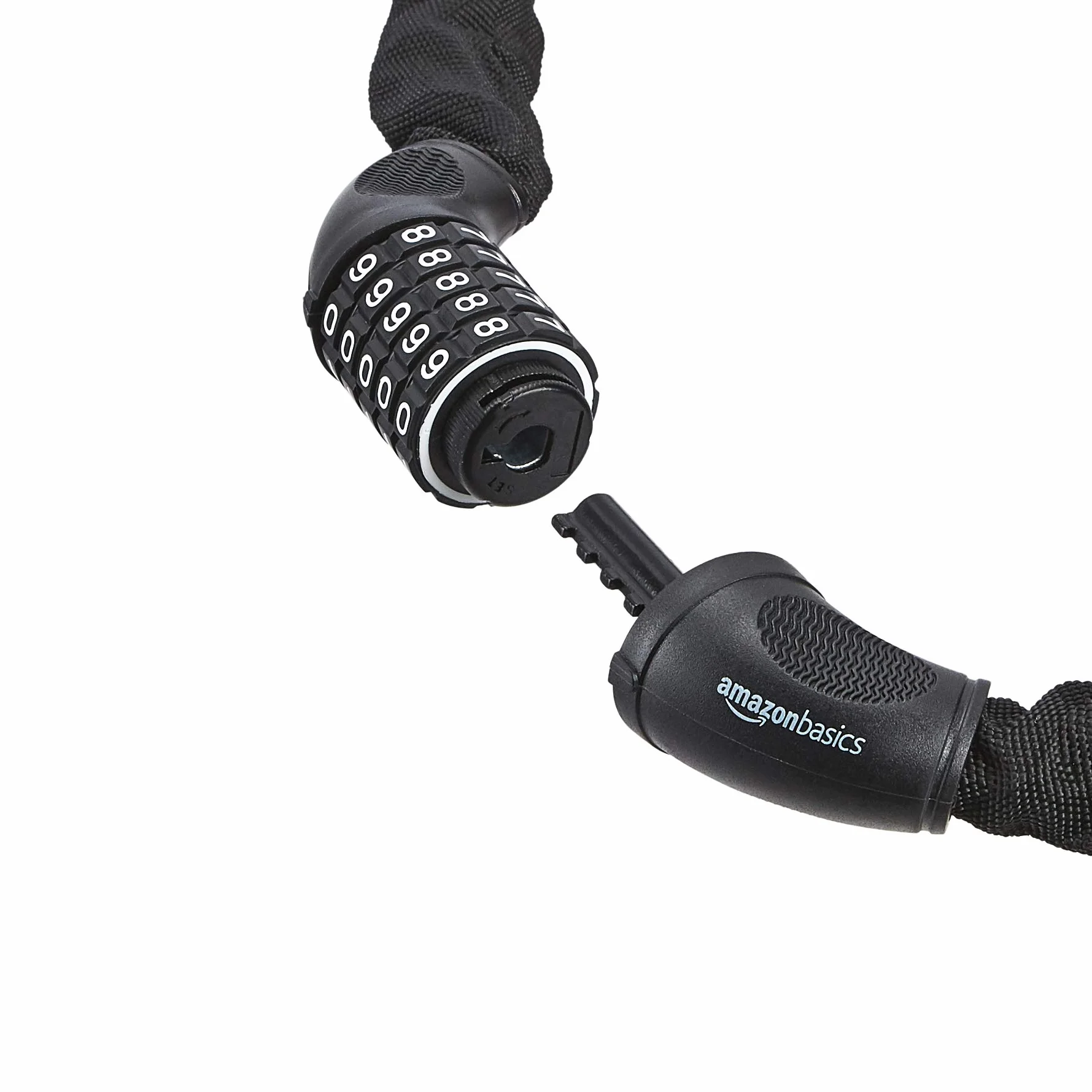 Amazonbasics Anti-vol de vélo chaîne cadenas combinaison 5 chiffres 97,2 cm Noir