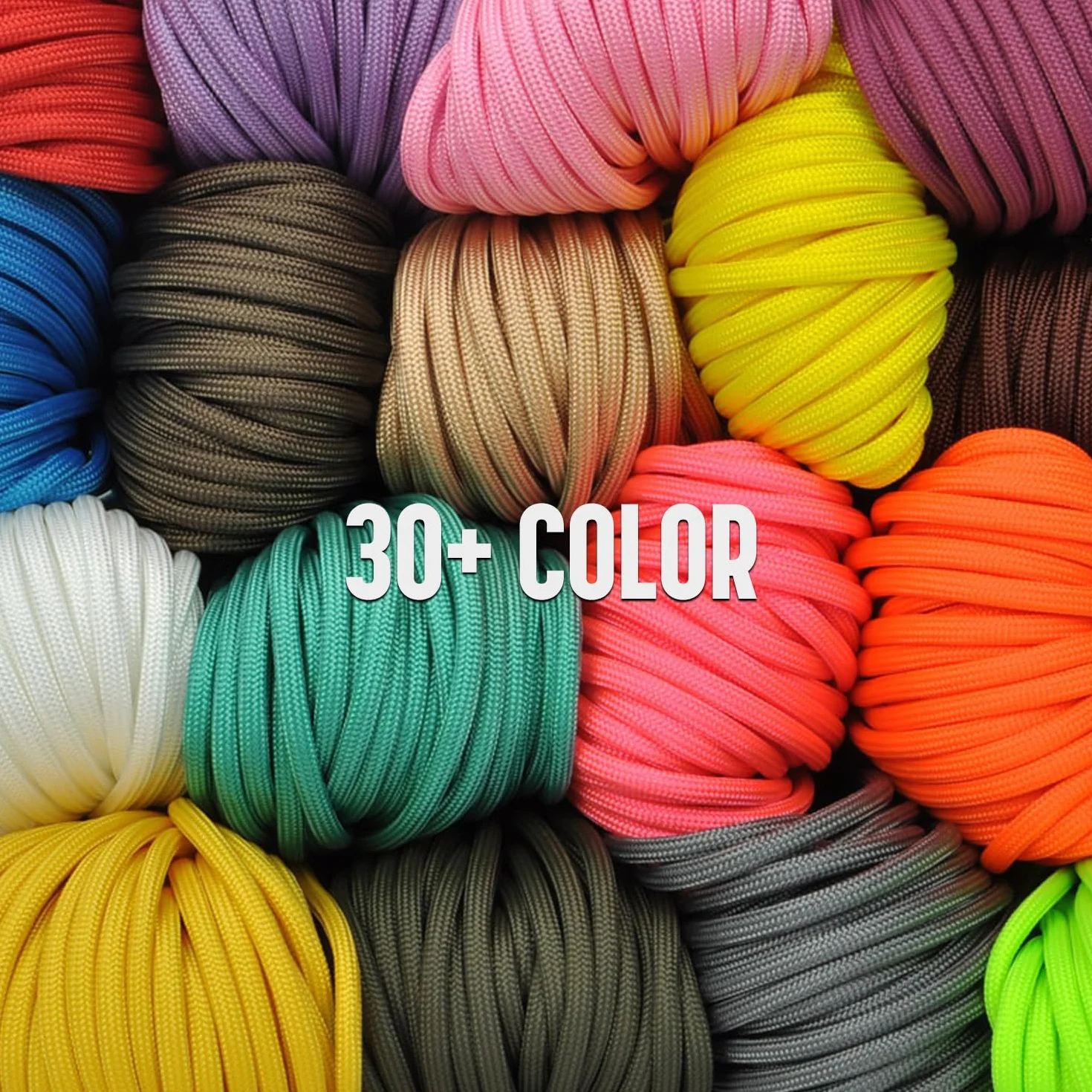 Brotree 550 Paracorde 4mm 15m 100% Polyester Type III 7 Brins Noir