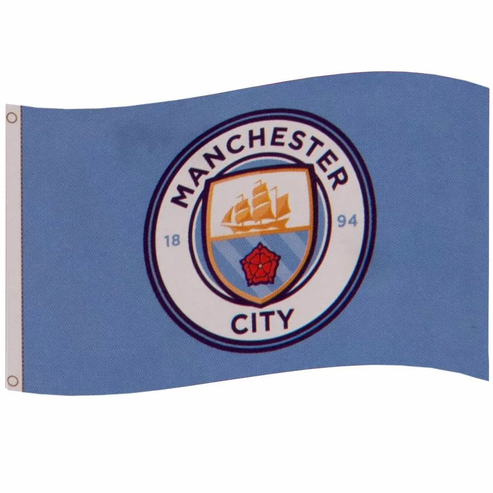 Drapeau Officiel Manchester City FC 1,5 x 0,9 m