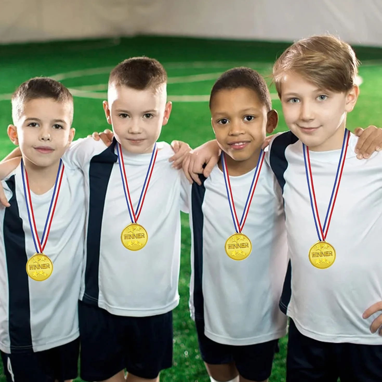 Médaille Enfant OWill 12 Pièces Médaille d'Or pour Concours Sportifs et Scolaires