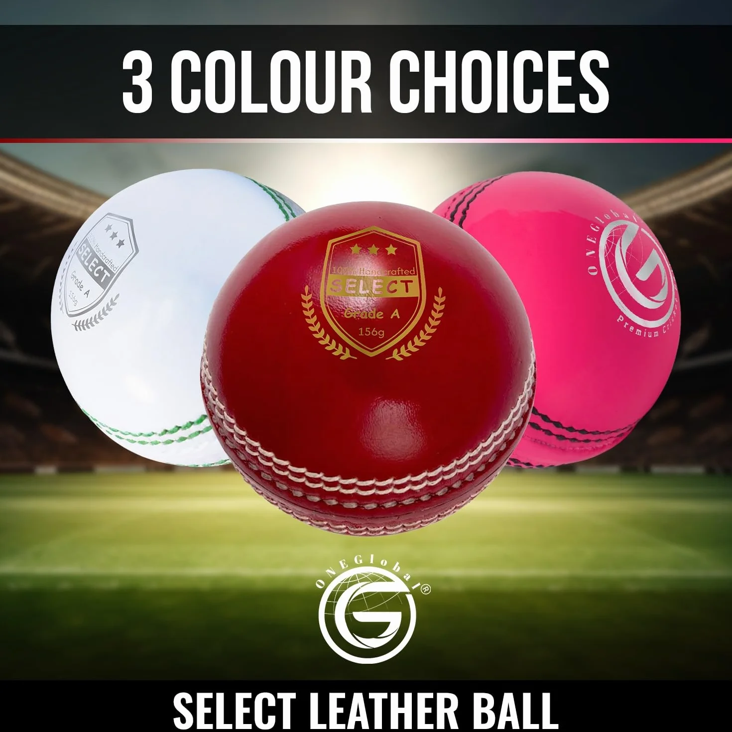 Balle de cricket en cuir 156 g 5,5 oz 4 pièces fabriquée à la main T20 entraînement